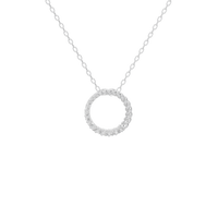Orbit Circle- Lab Diamond Pendant
