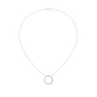 Orbit Circle- Lab Diamond Pendant