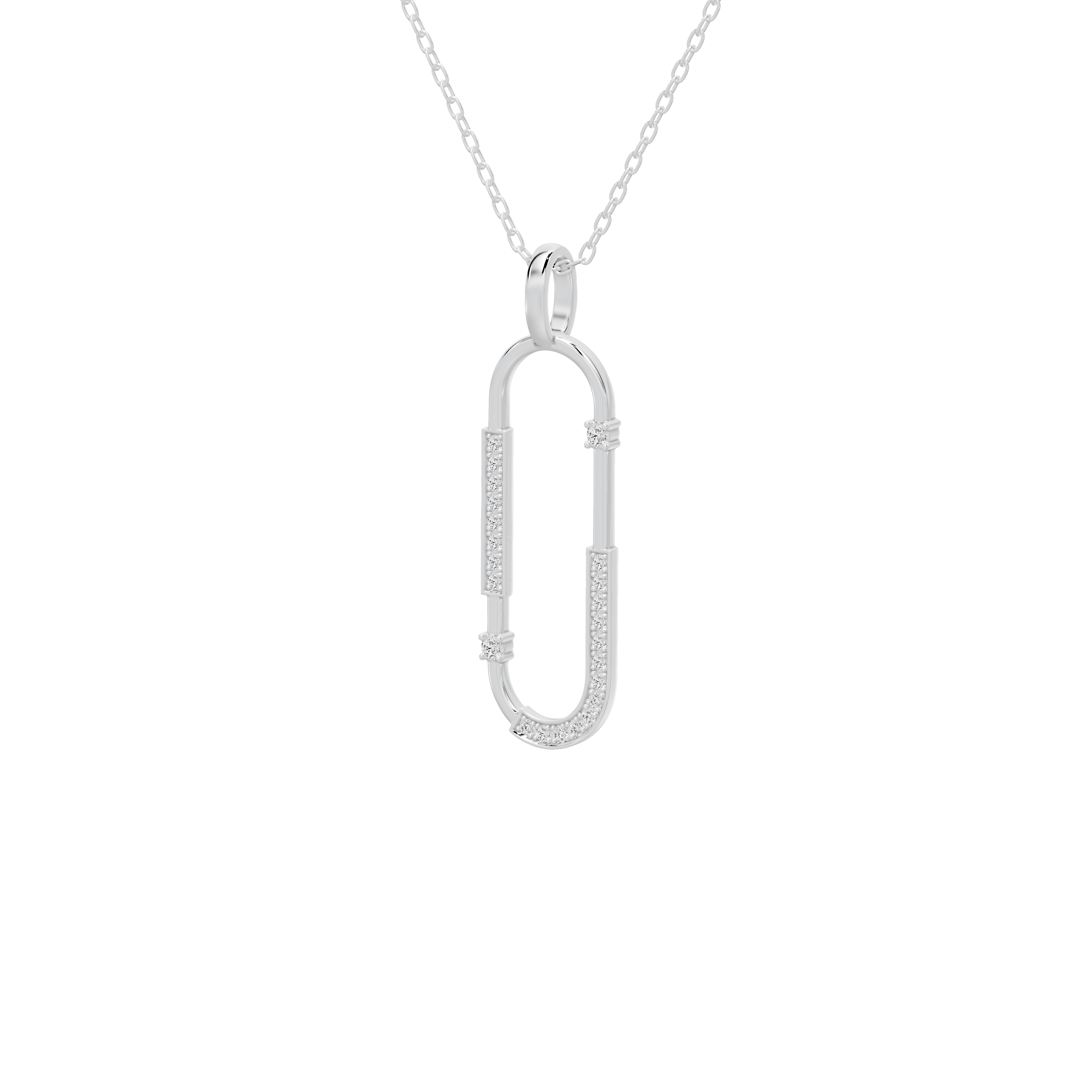 Relay Vertical- Lab Diamond Pendant