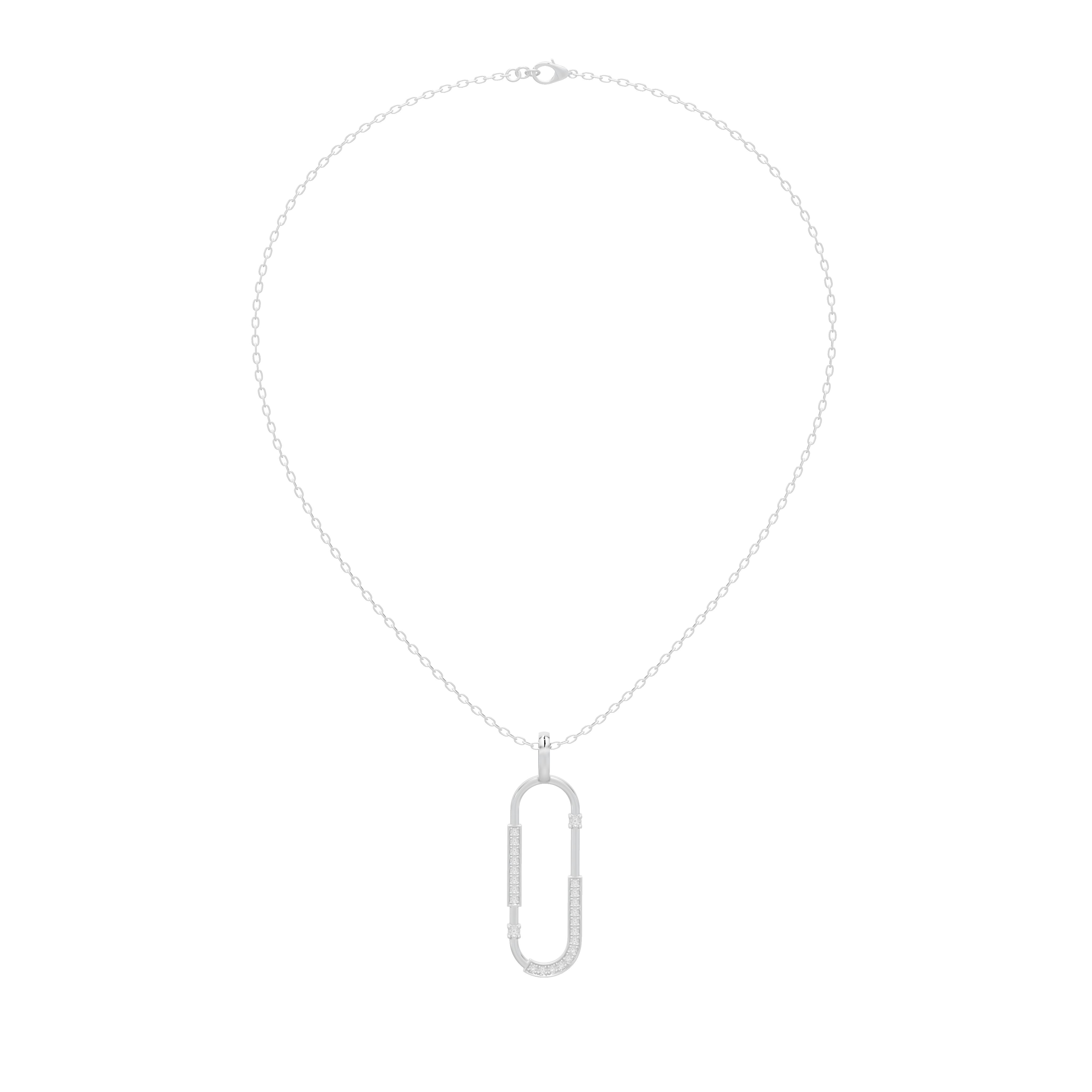 Relay Vertical- Lab Diamond Pendant