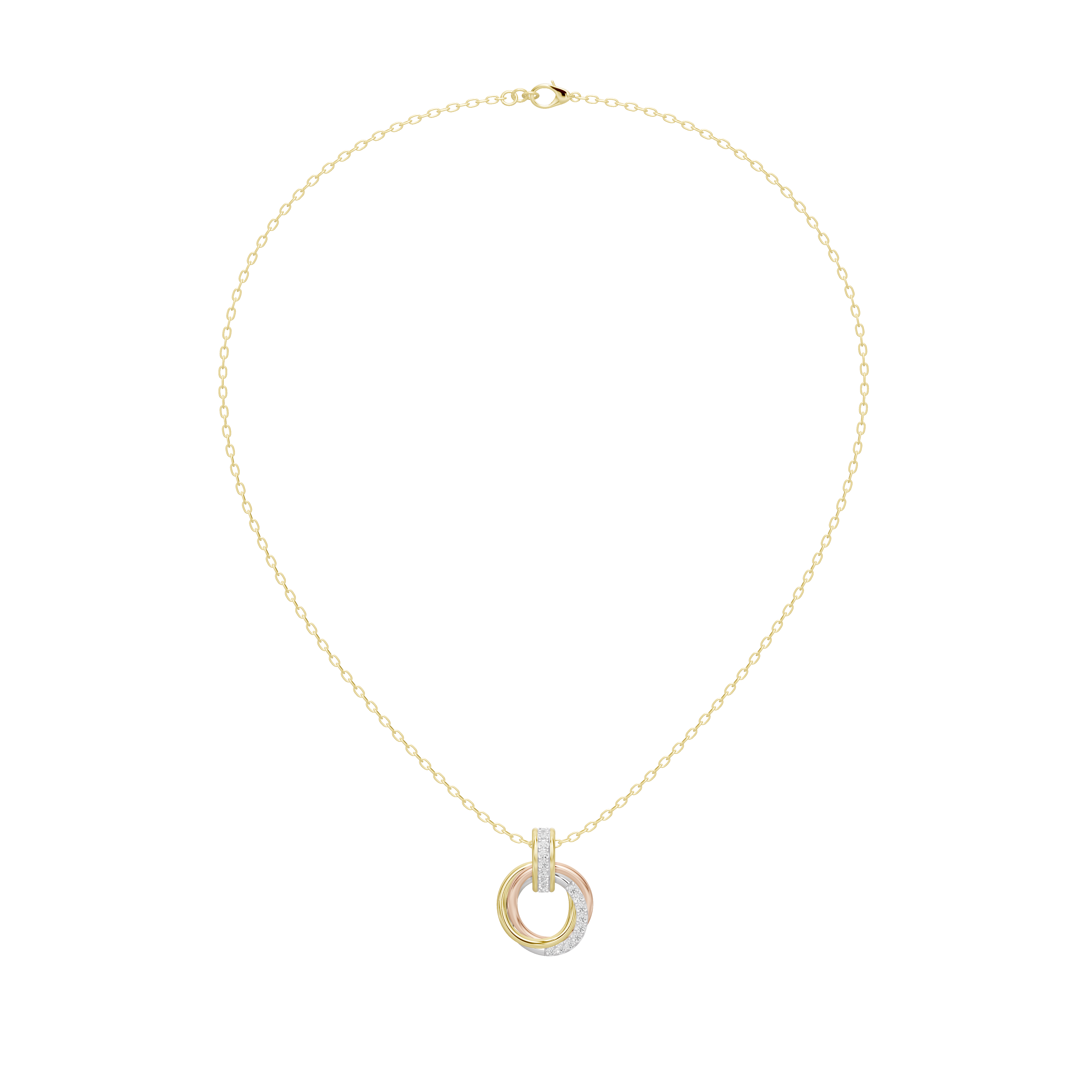 Trio Ronde- Lab Diamond Pendant