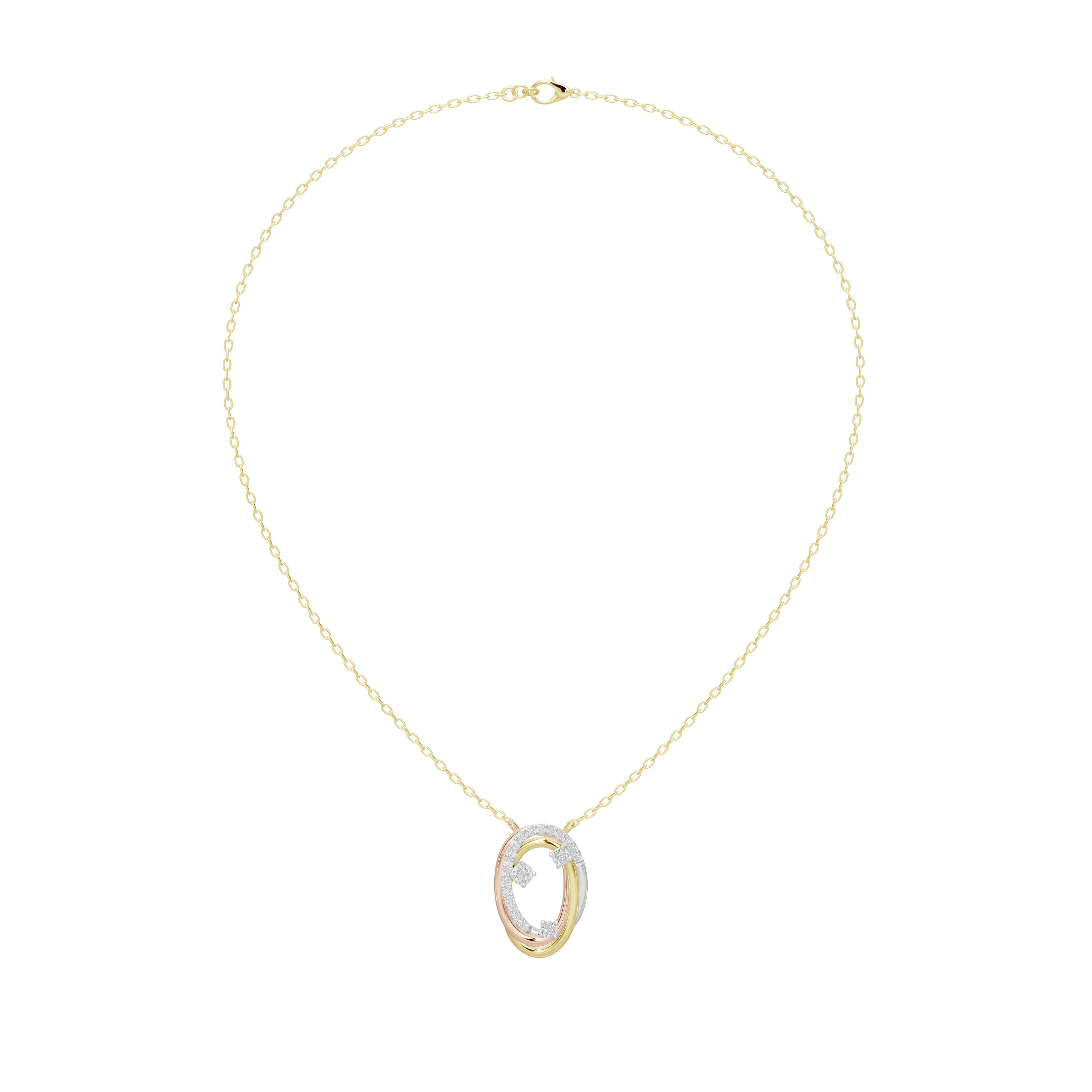 Trio Ovalé- Lab Diamond Pendant