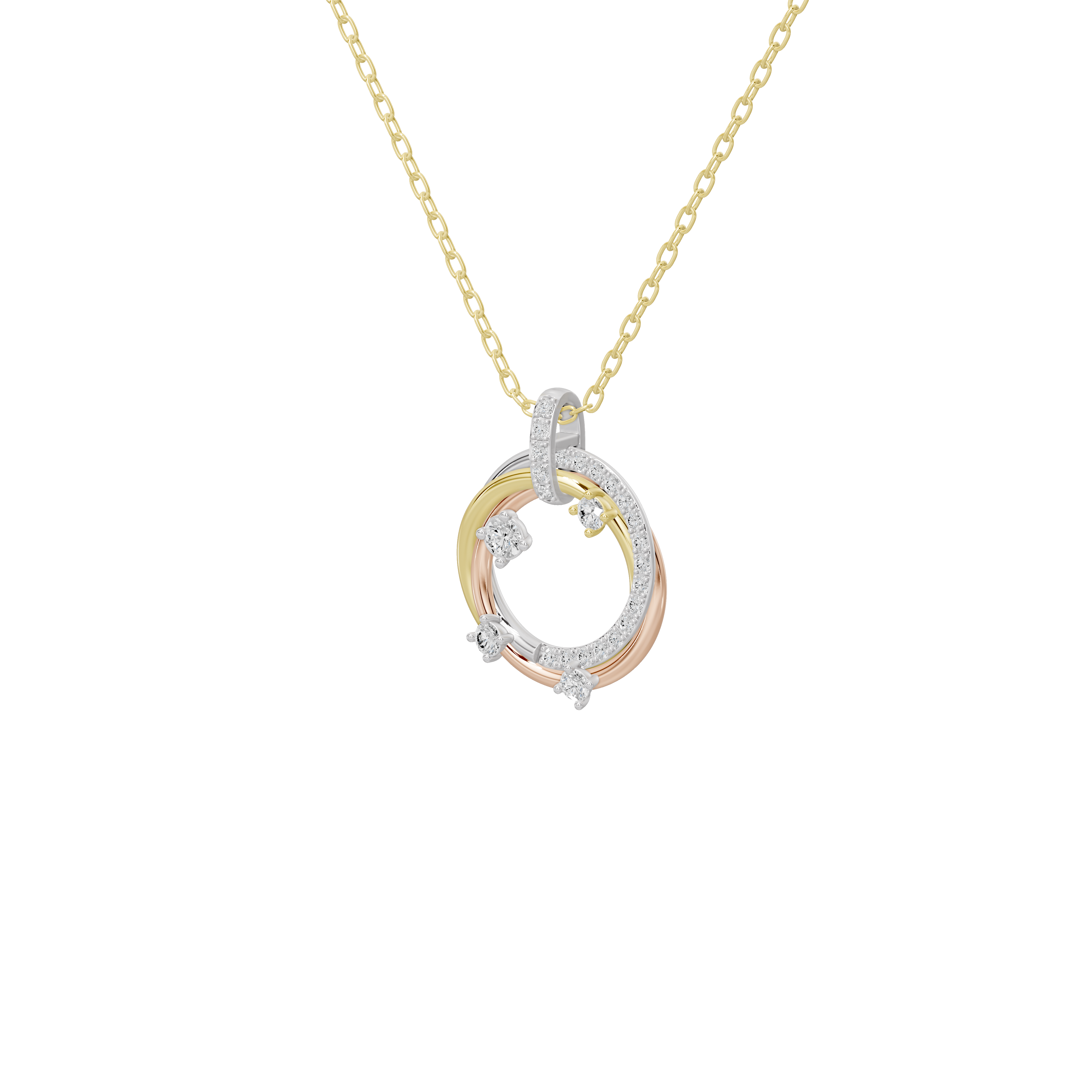 Trio Orbite- Lab Diamond Pendant