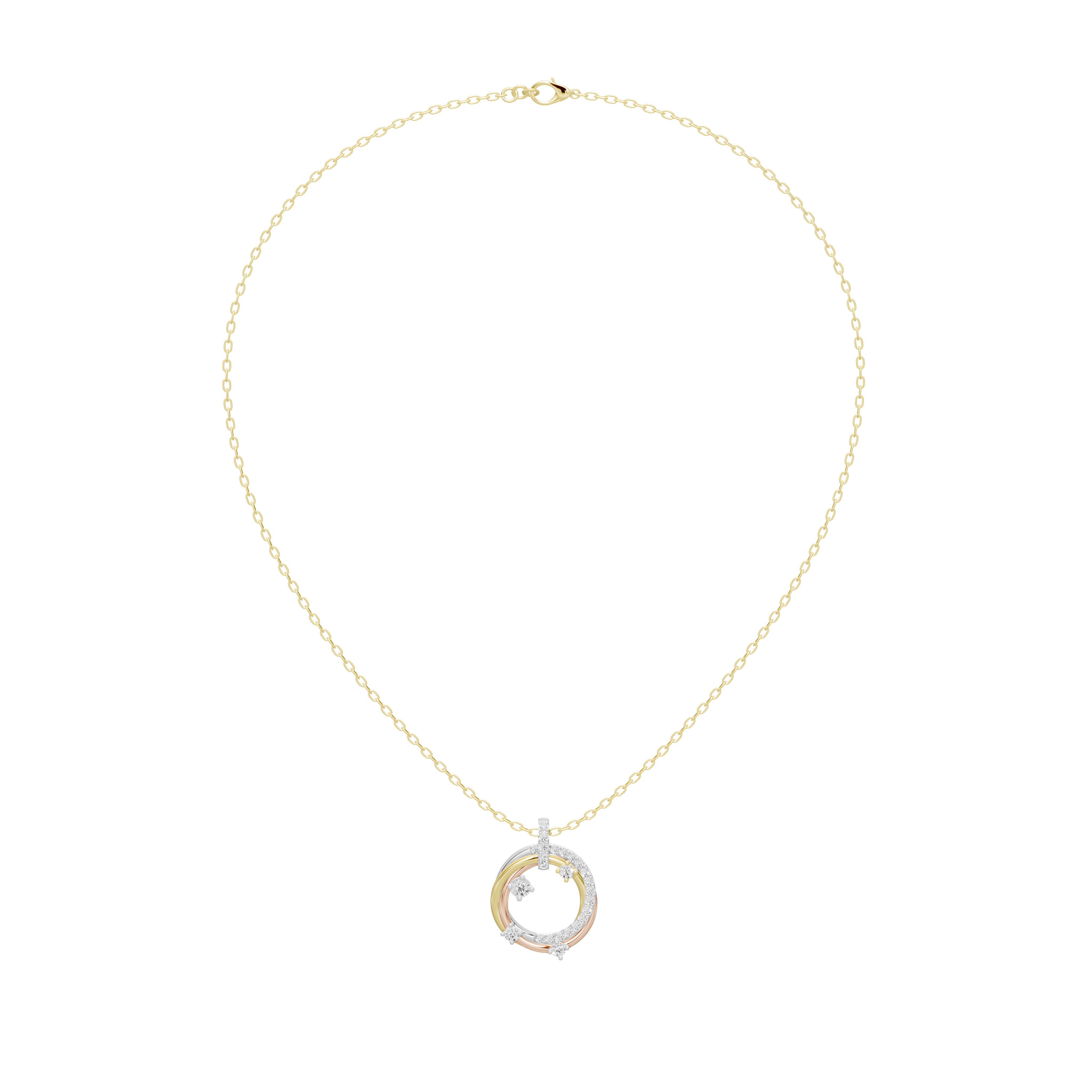 Trio Orbite- Lab Diamond Pendant