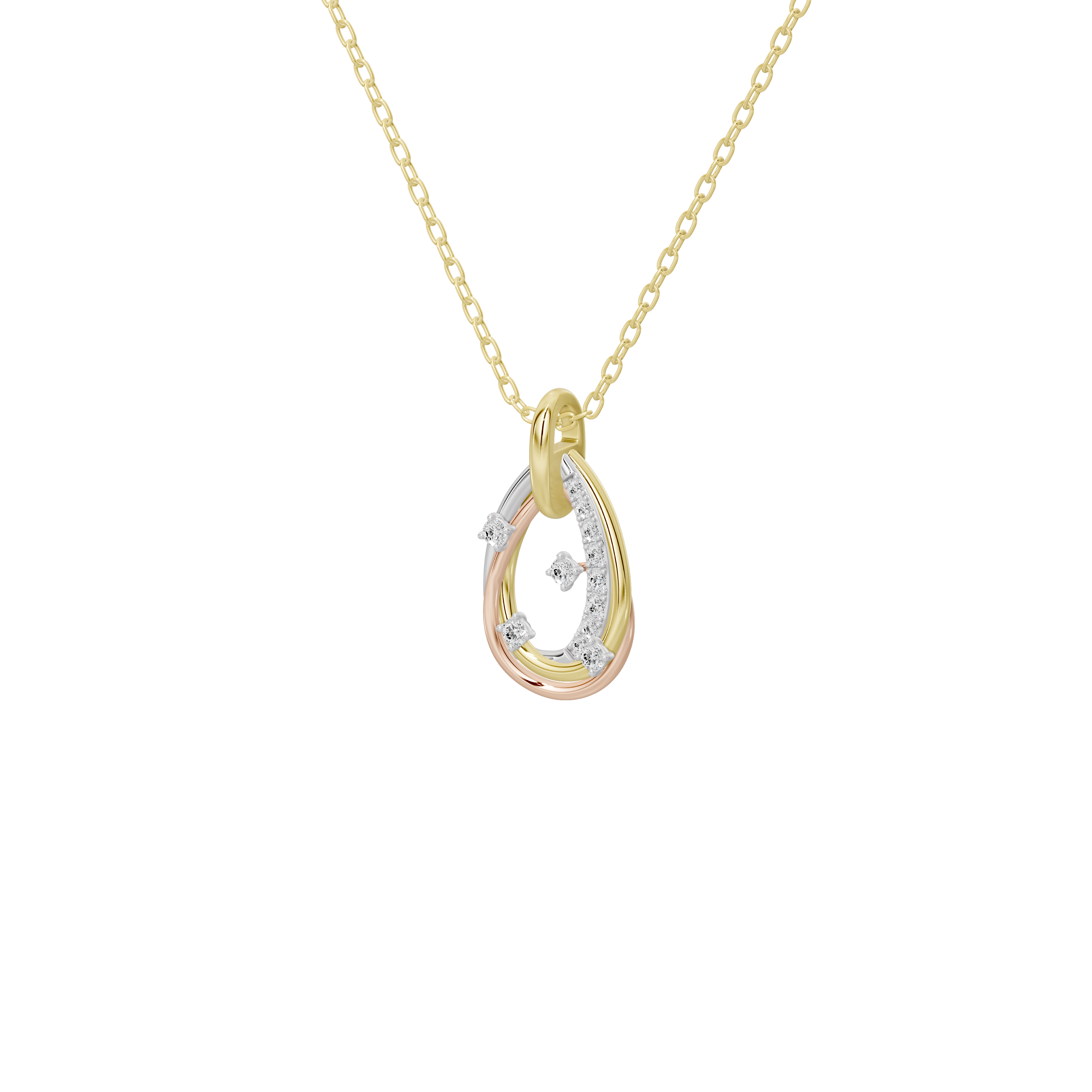 Trio Poire- Lab Diamond Pendant