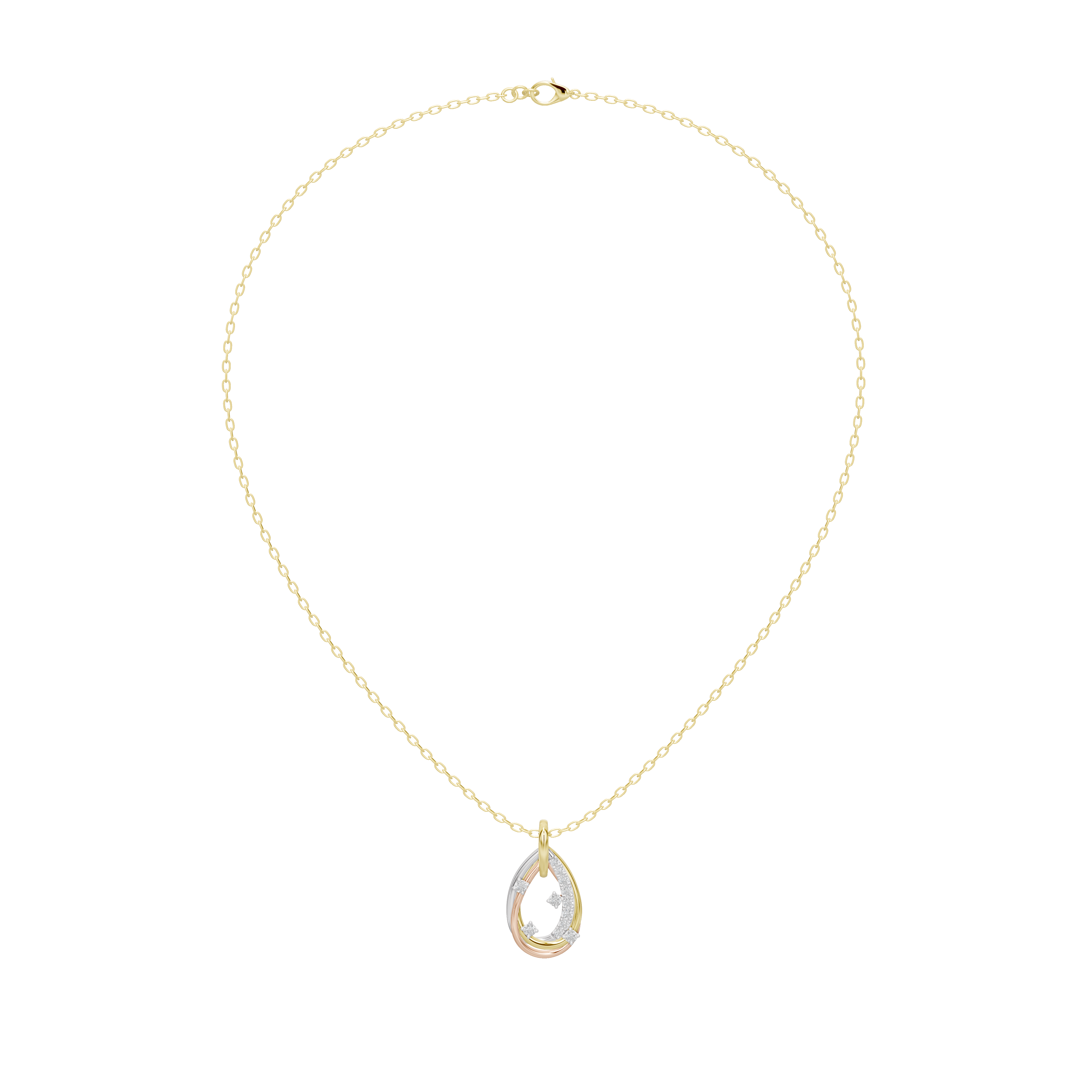 Trio Poire- Lab Diamond Pendant