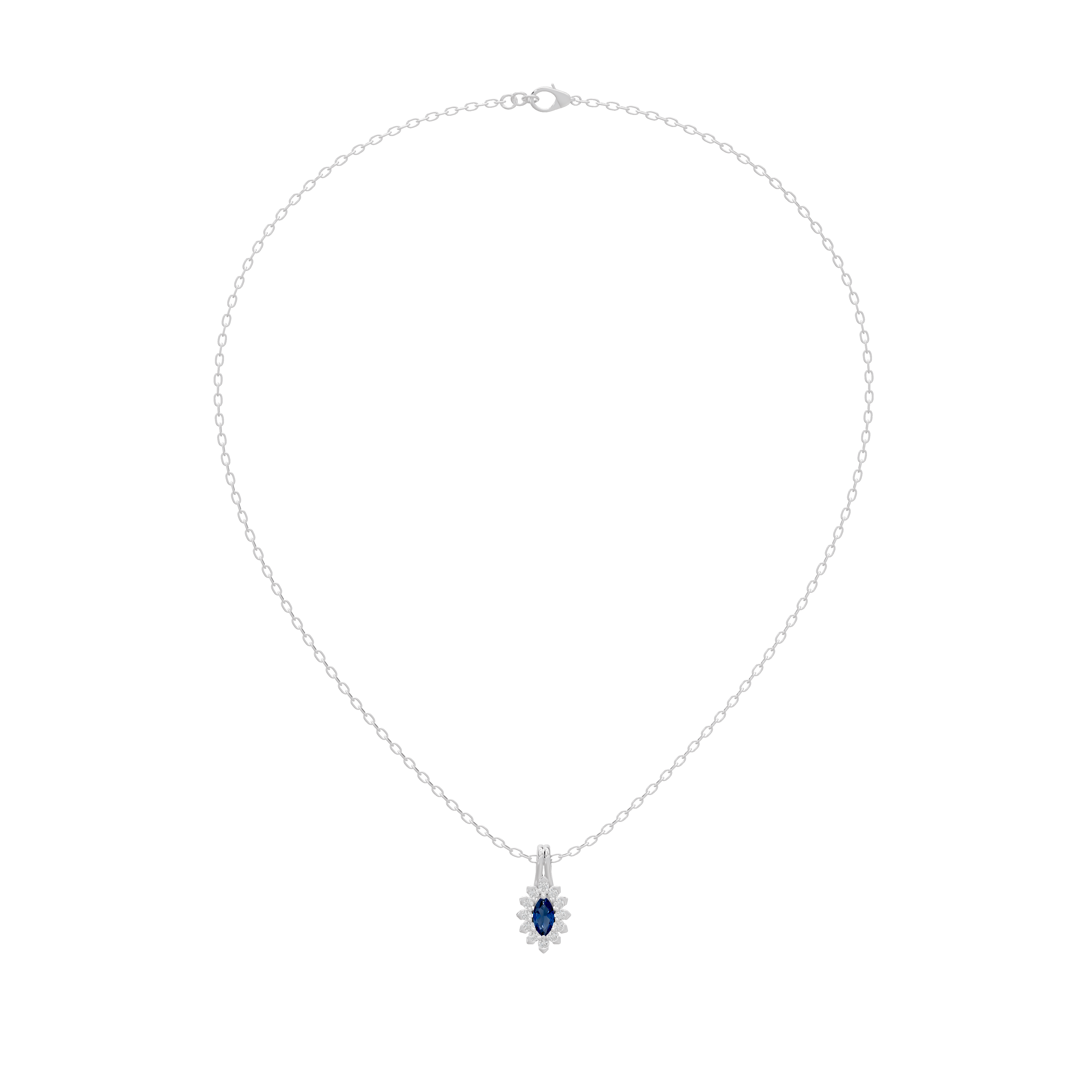 Midnight Serene- Lab Diamond Pendant