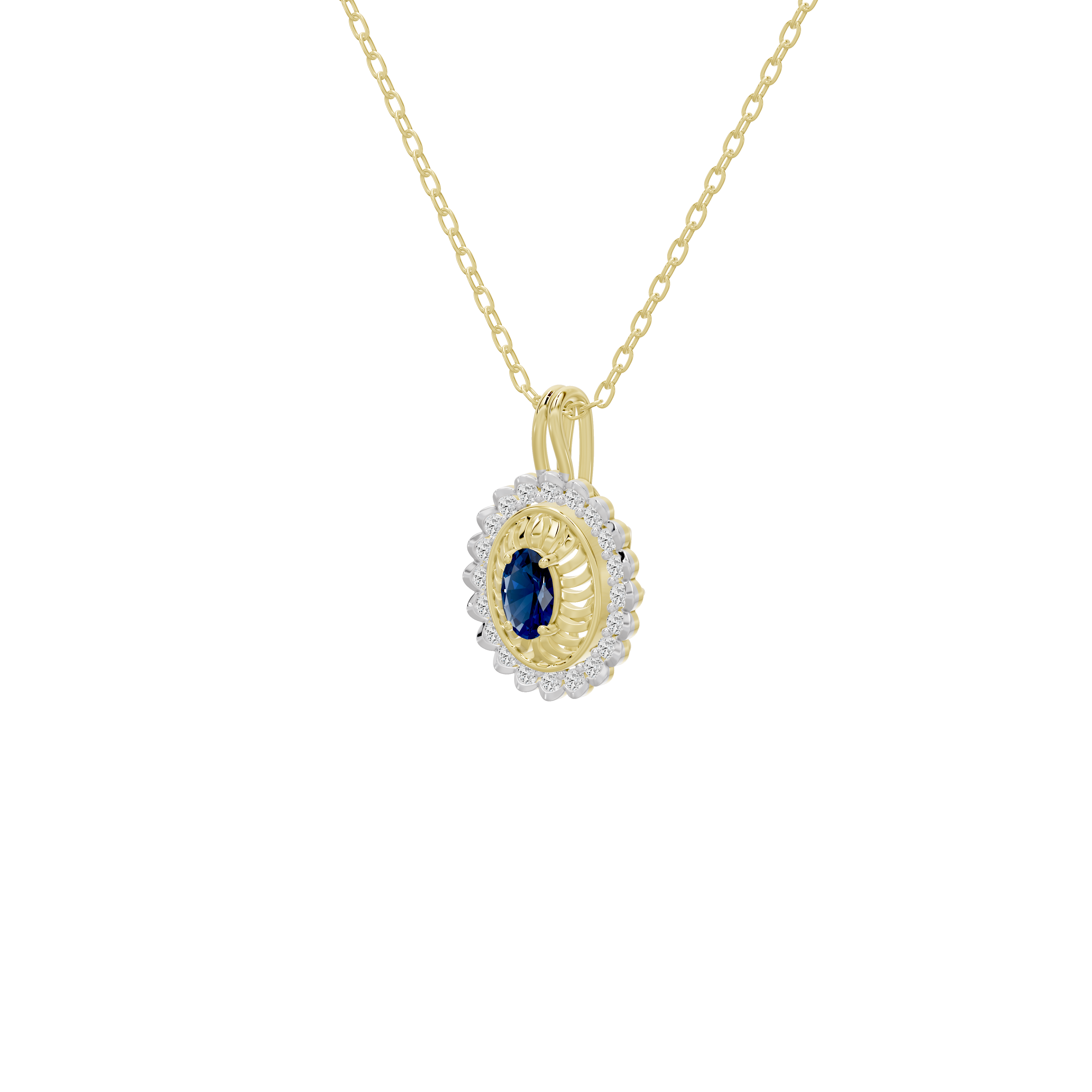 Royal Emblem- Lab Diamond Pendant