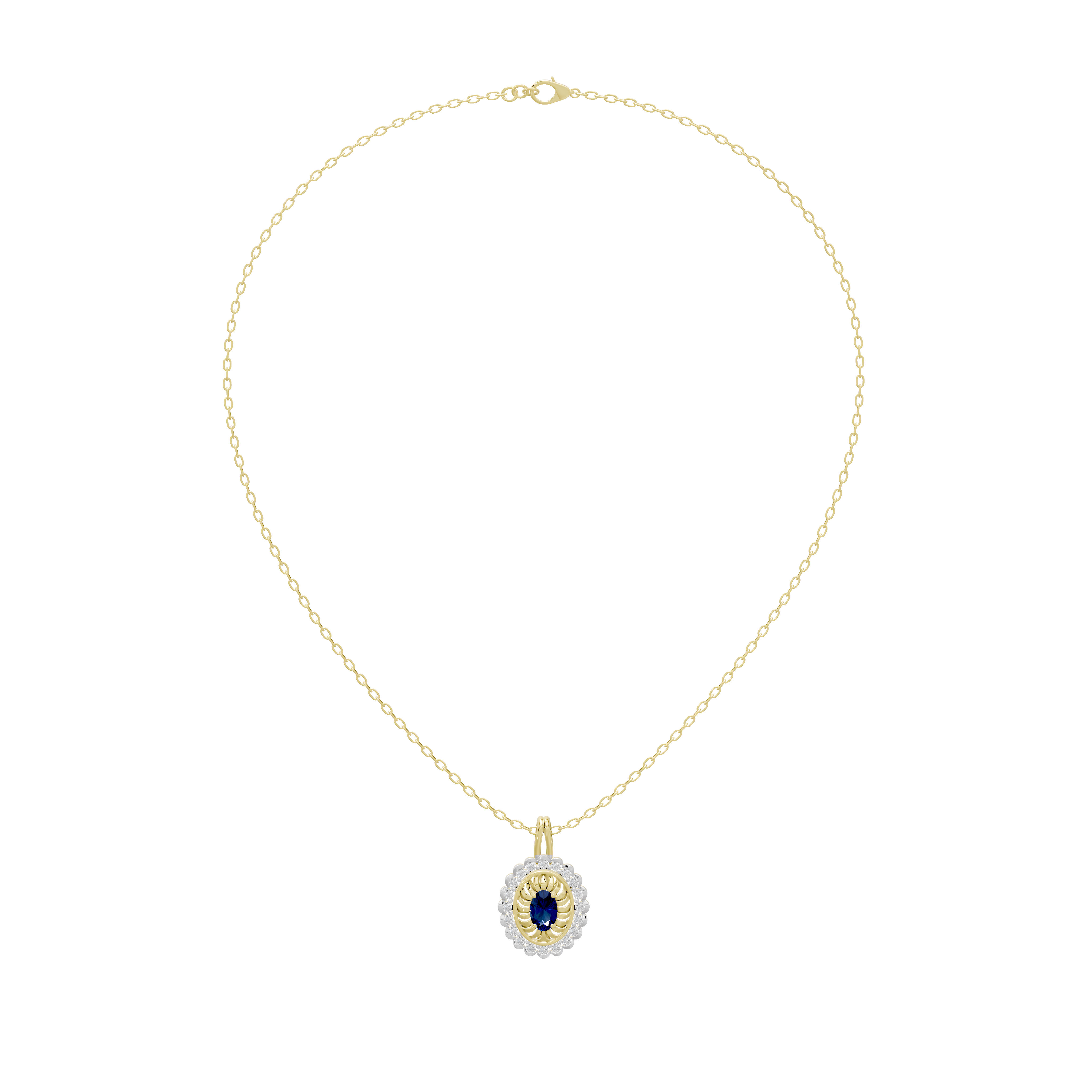 Royal Emblem- Lab Diamond Pendant