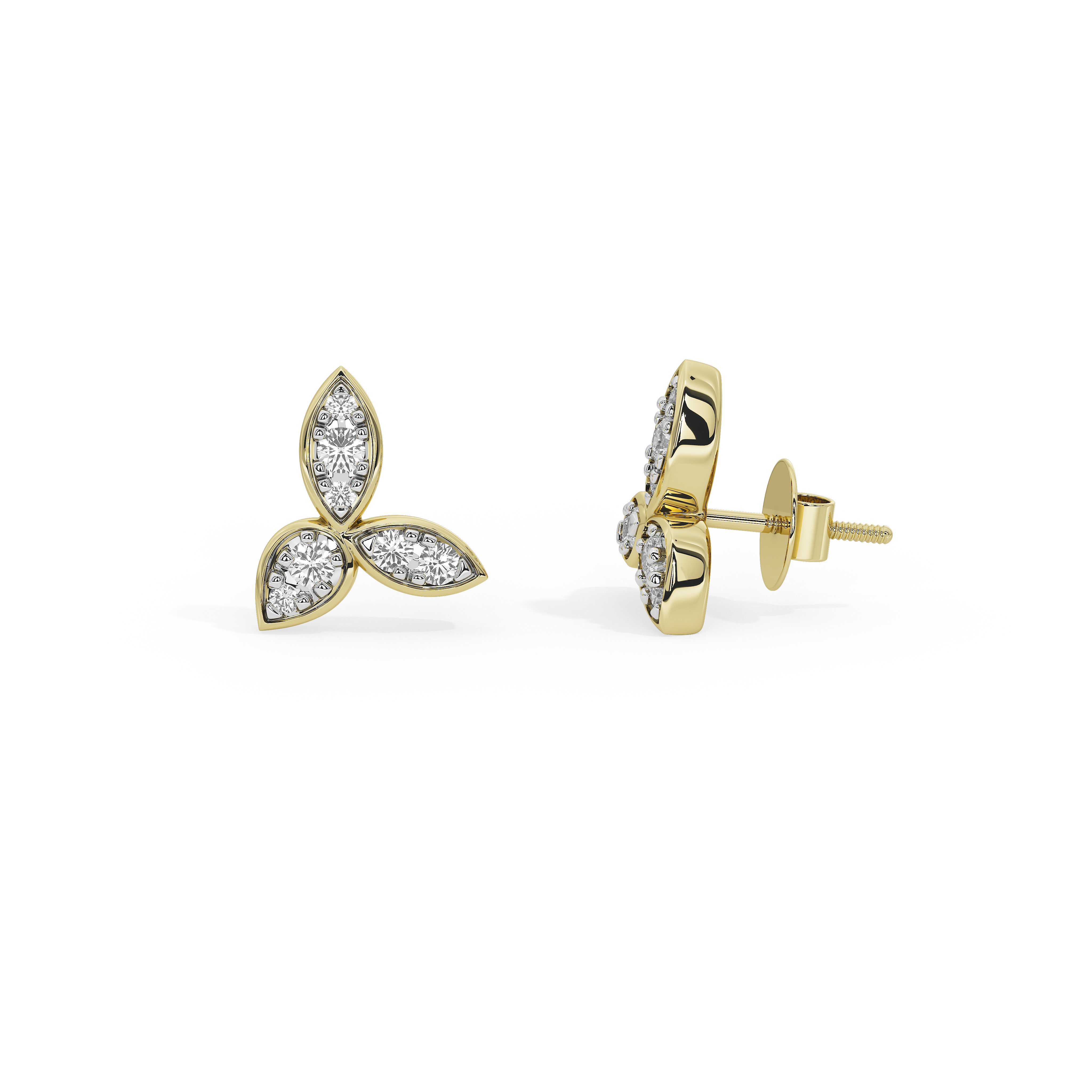 Trillium Gold earrings