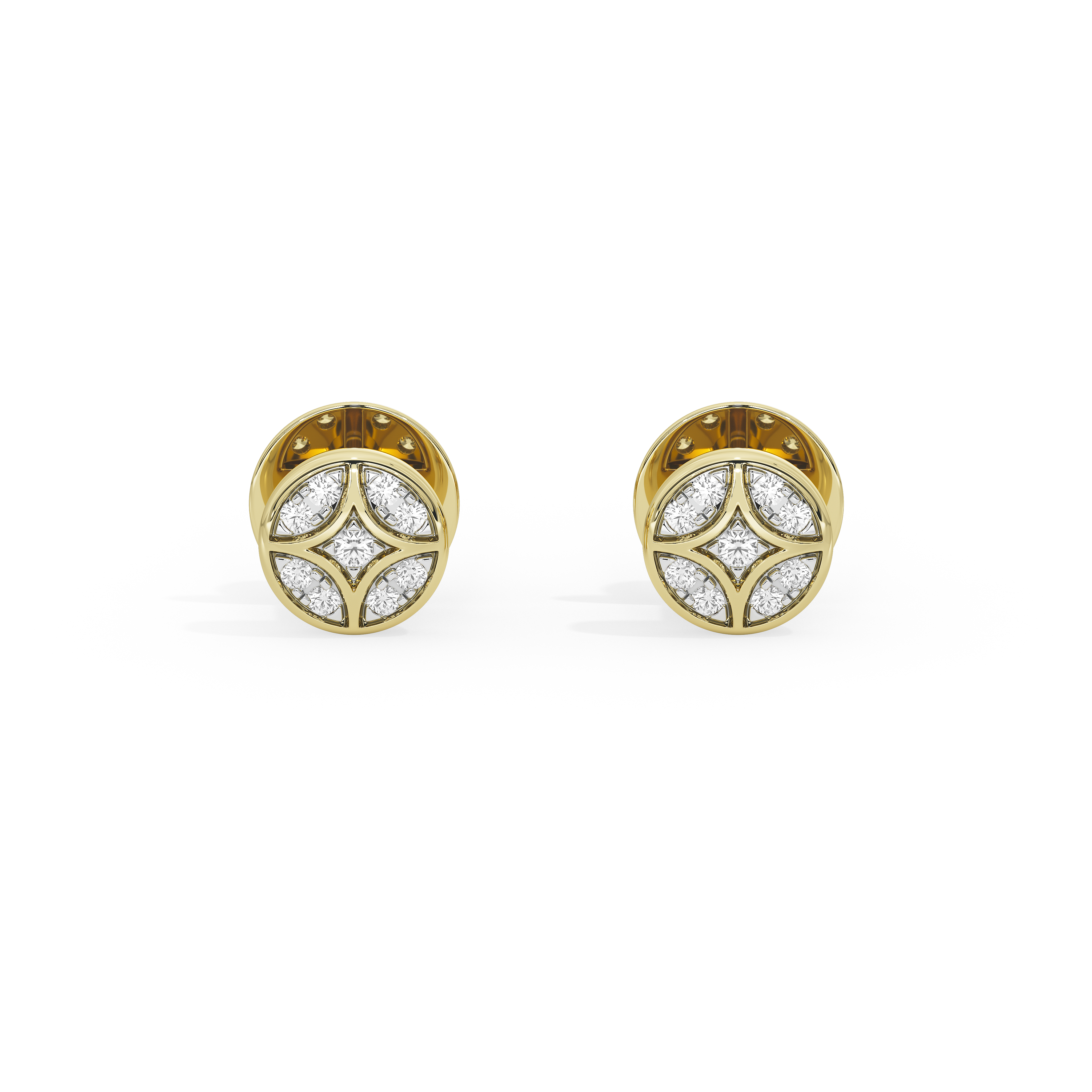 Shield Gold Earring