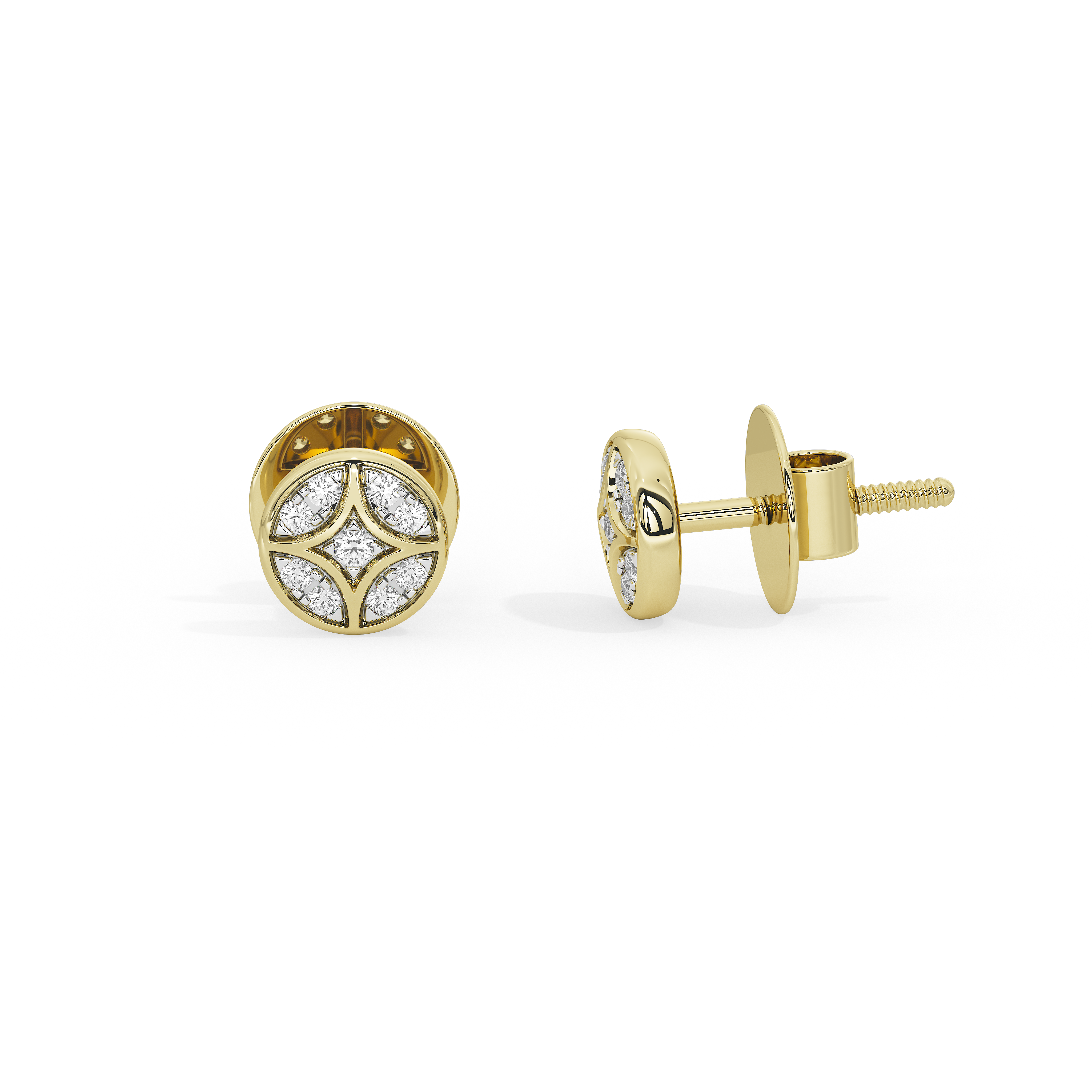 Shield Gold Earring