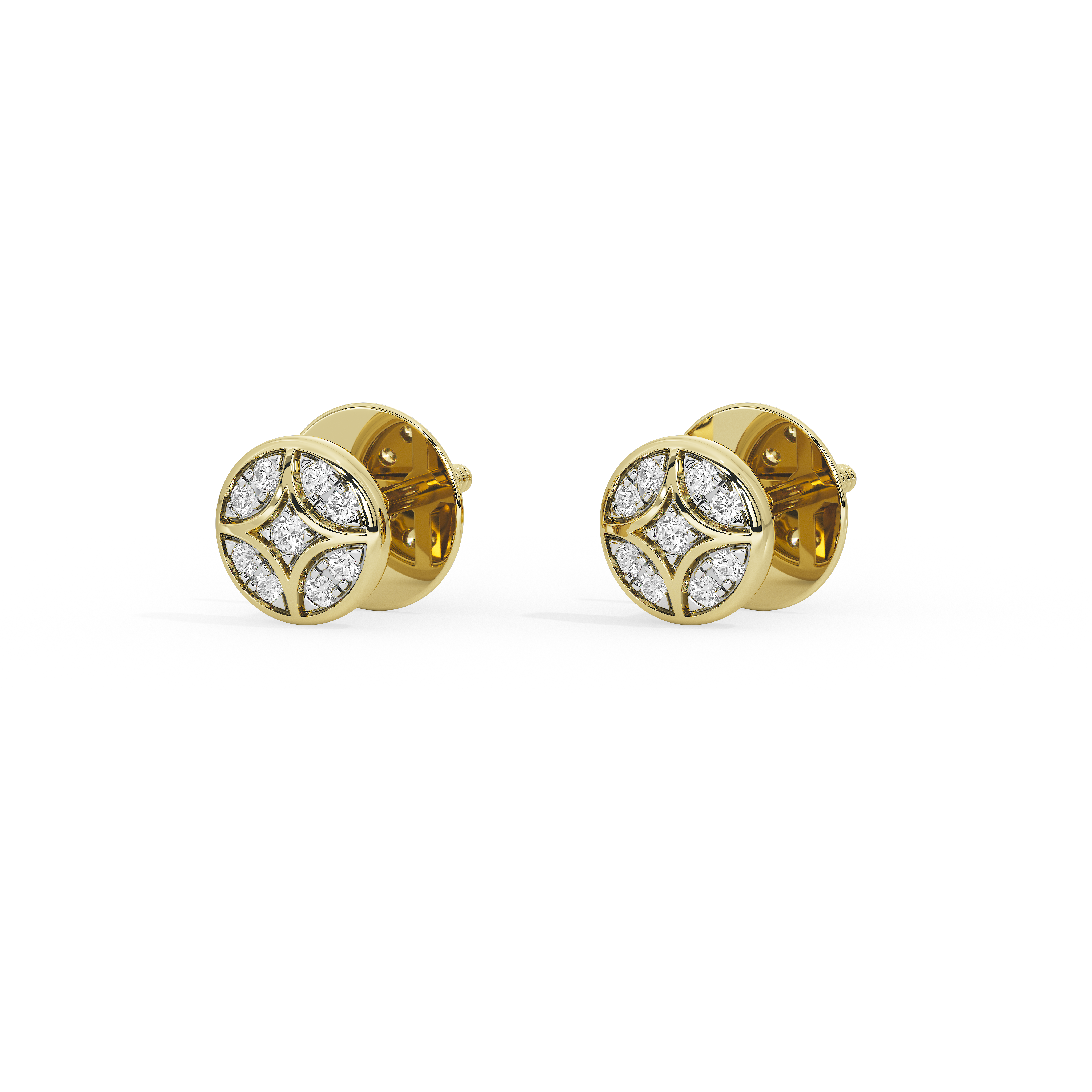 Shield Gold Earring