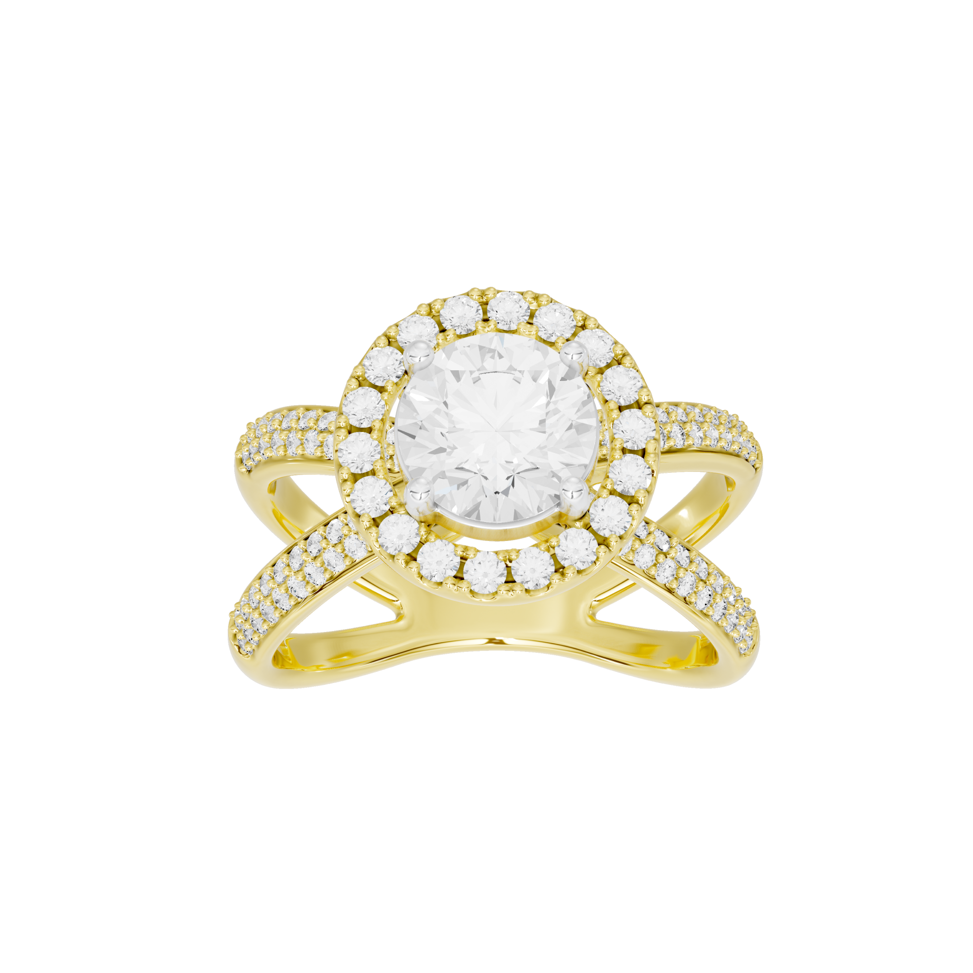 Starlit Studded Crownlight 1.819 Carat Lab Grown Diamond Ring