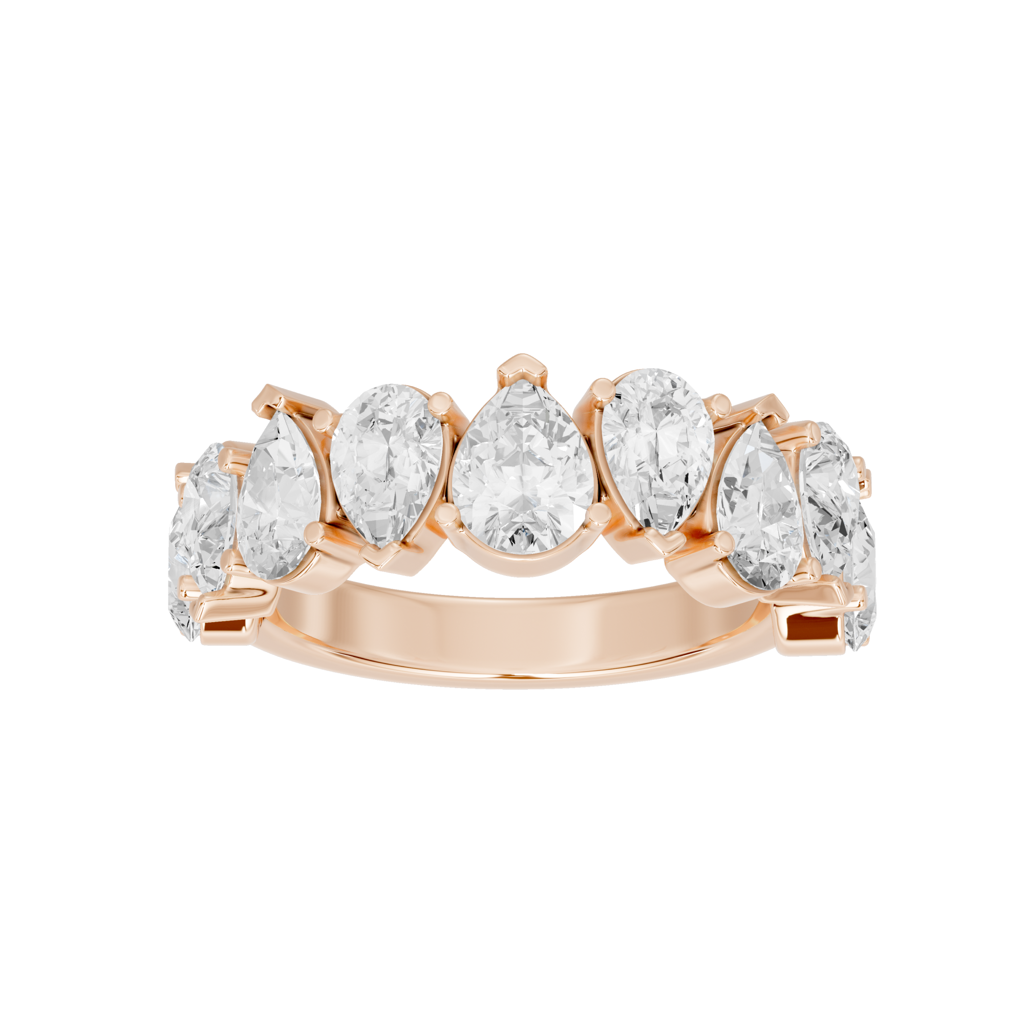 Angle Issues Pear Half Eternity 3.591 Carat Lab Grown Diamond