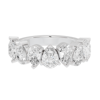 Angle Issues Pear Half Eternity 3.591 Carat Lab Grown Diamond