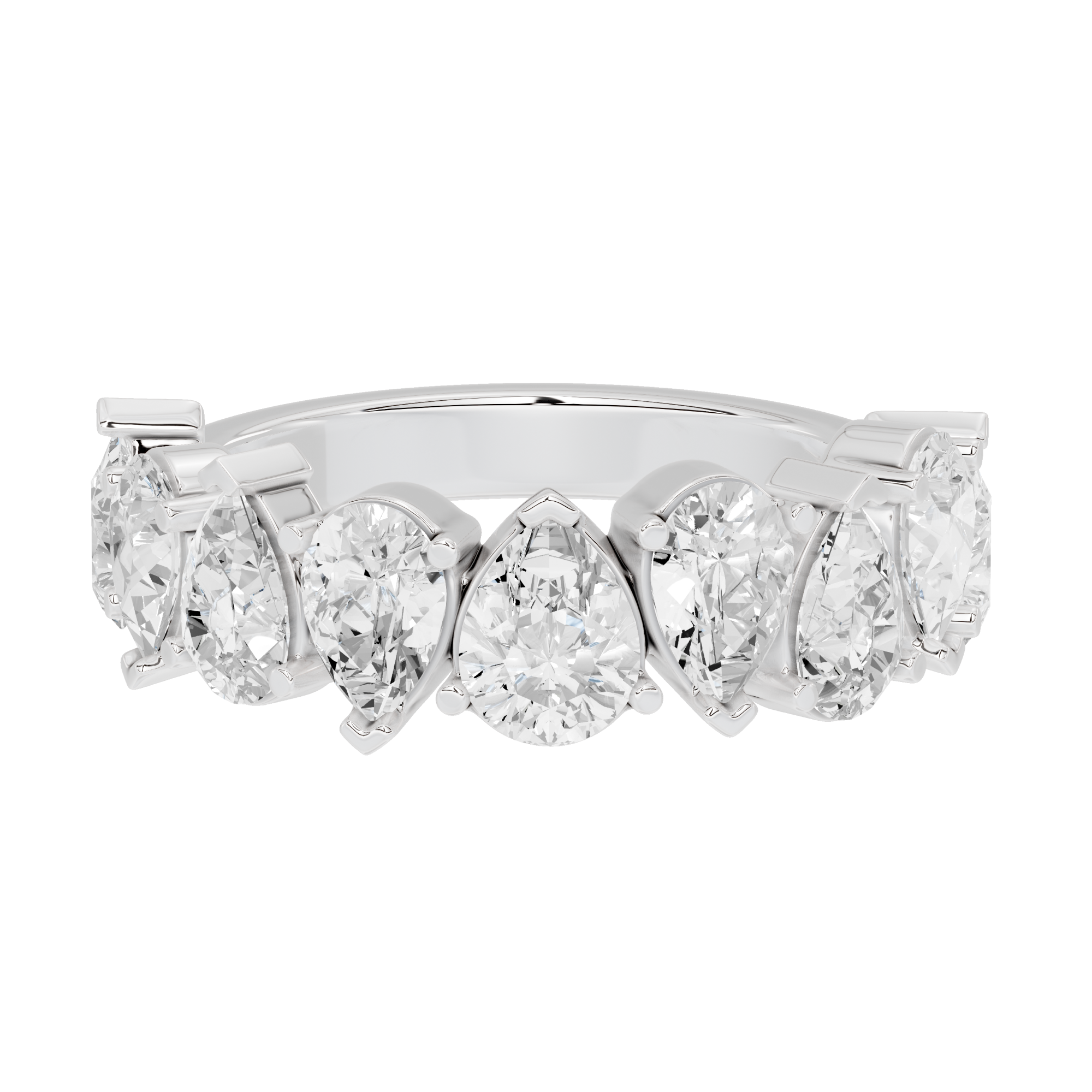 Angle Issues Pear Half Eternity 3.591 Carat Lab Grown Diamond