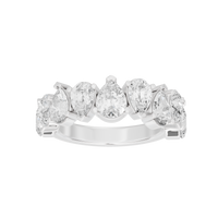 Angle Issues Pear Half Eternity 3.591 Carat Lab Grown Diamond