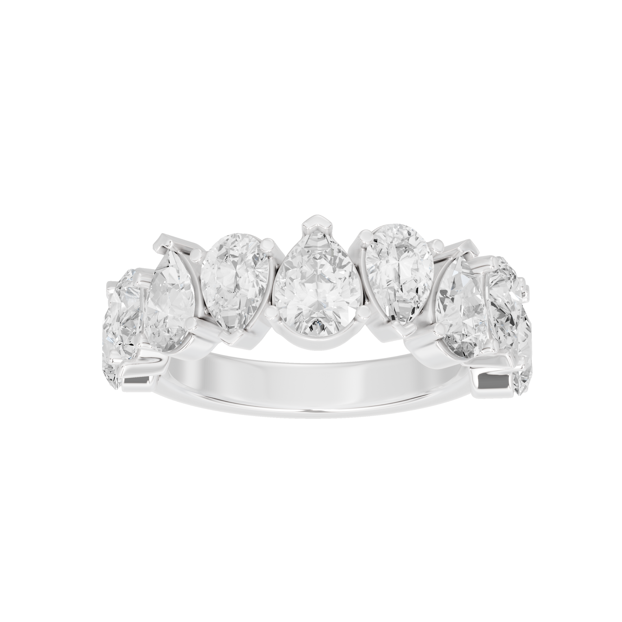 Angle Issues Pear Half Eternity 3.591 Carat Lab Grown Diamond