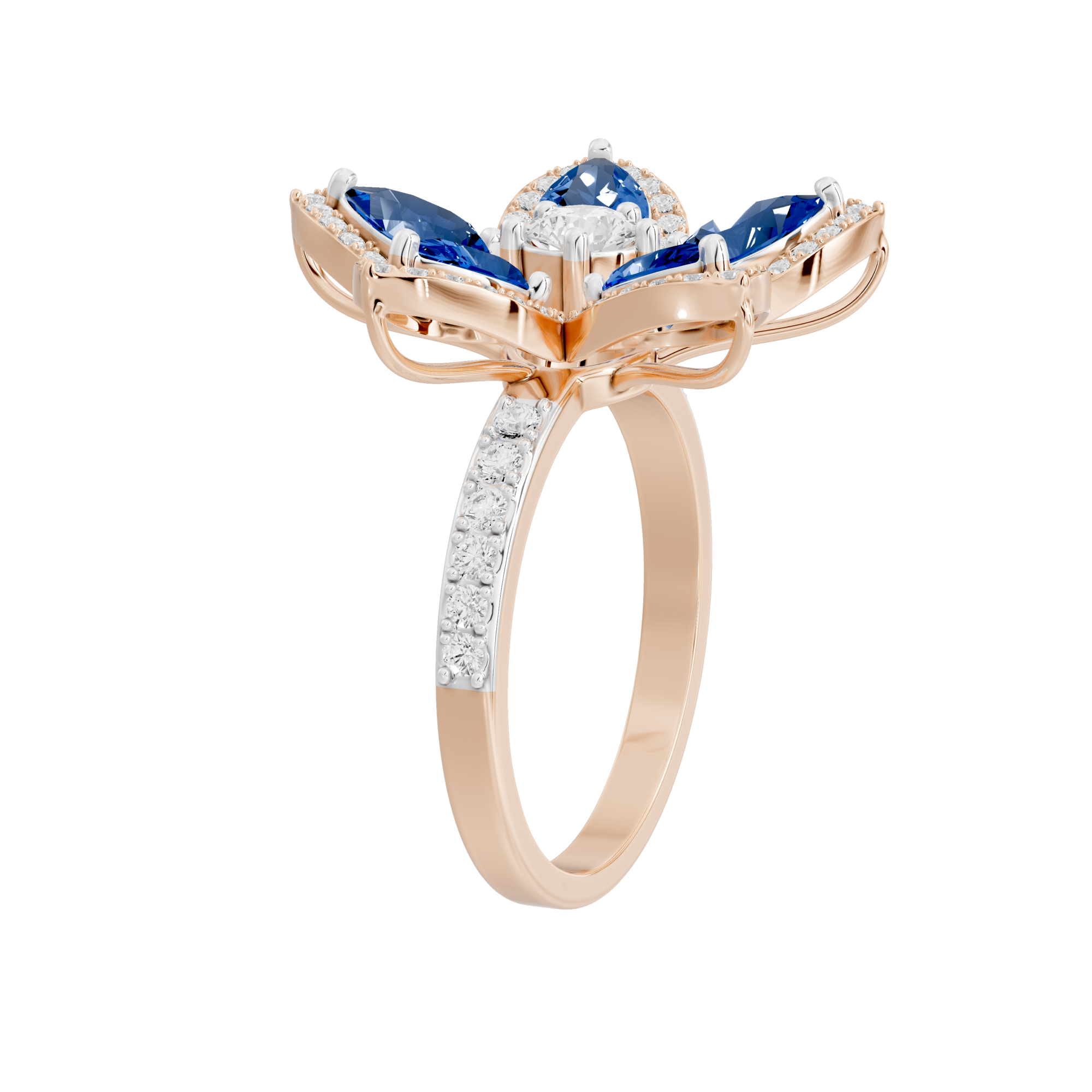 Blue Blooming 1.1 Carat Lab Grown Diamond Ring