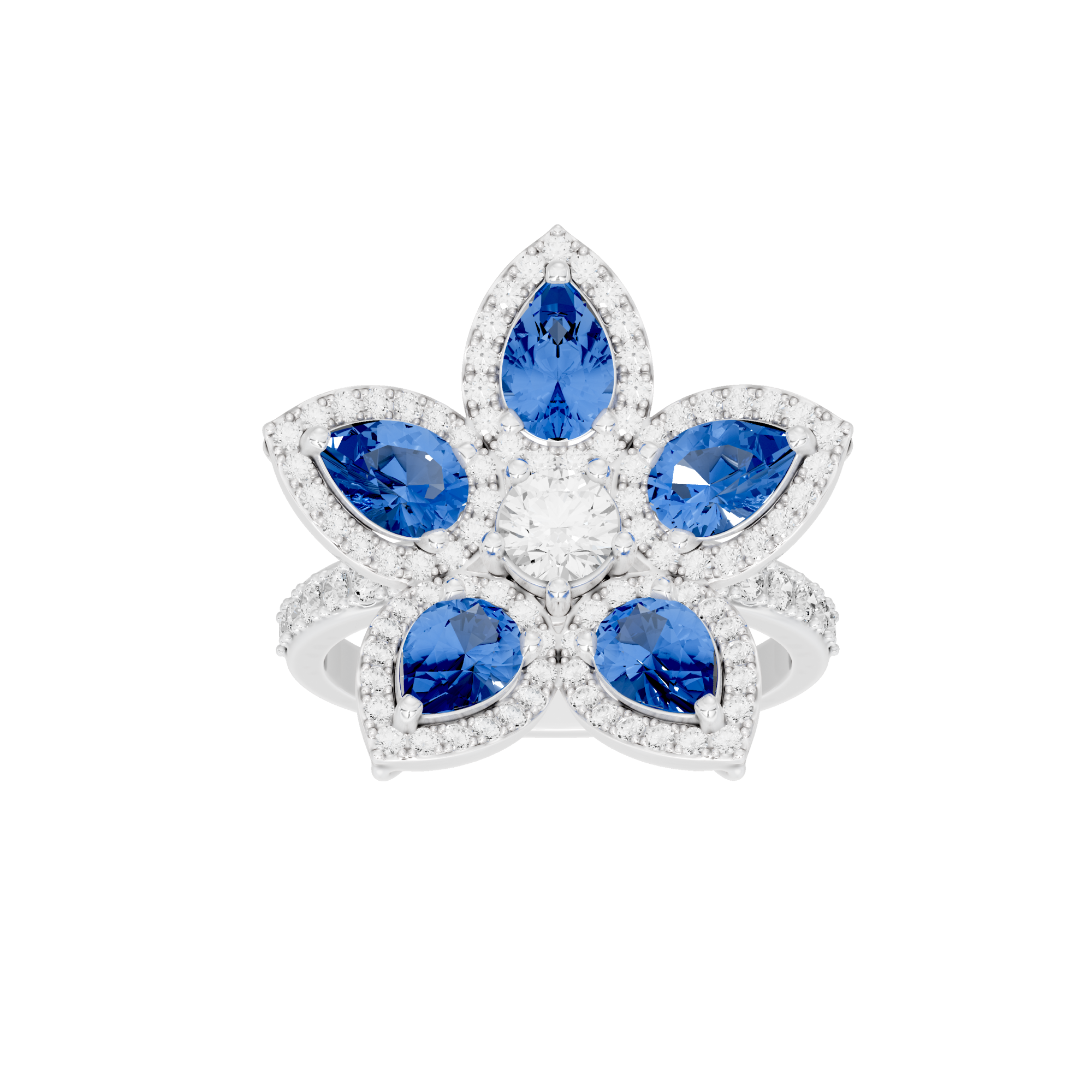 Blue Blooming 1.1 Carat Lab Grown Diamond Ring