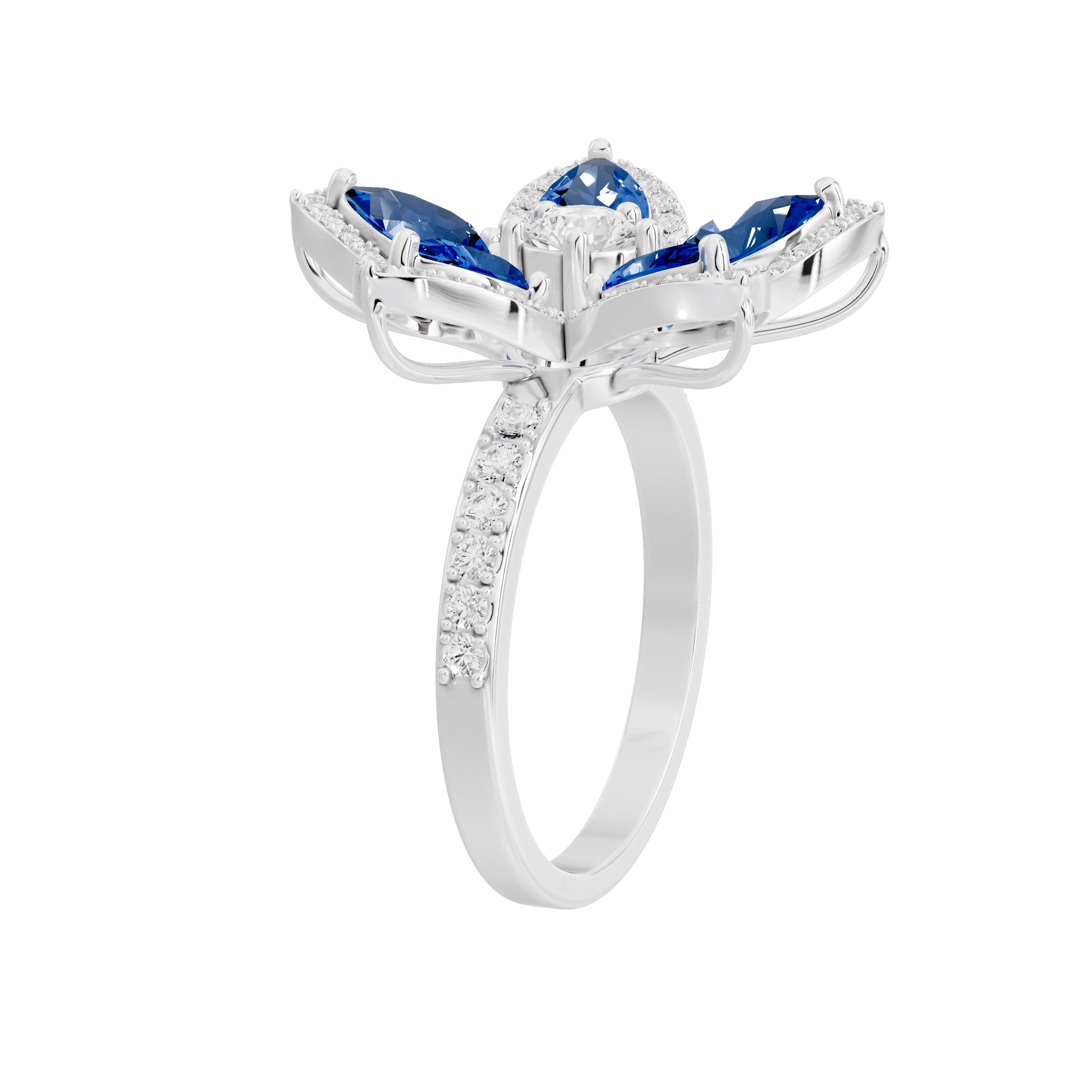 Blue Blooming 1.1 Carat Lab Grown Diamond Ring