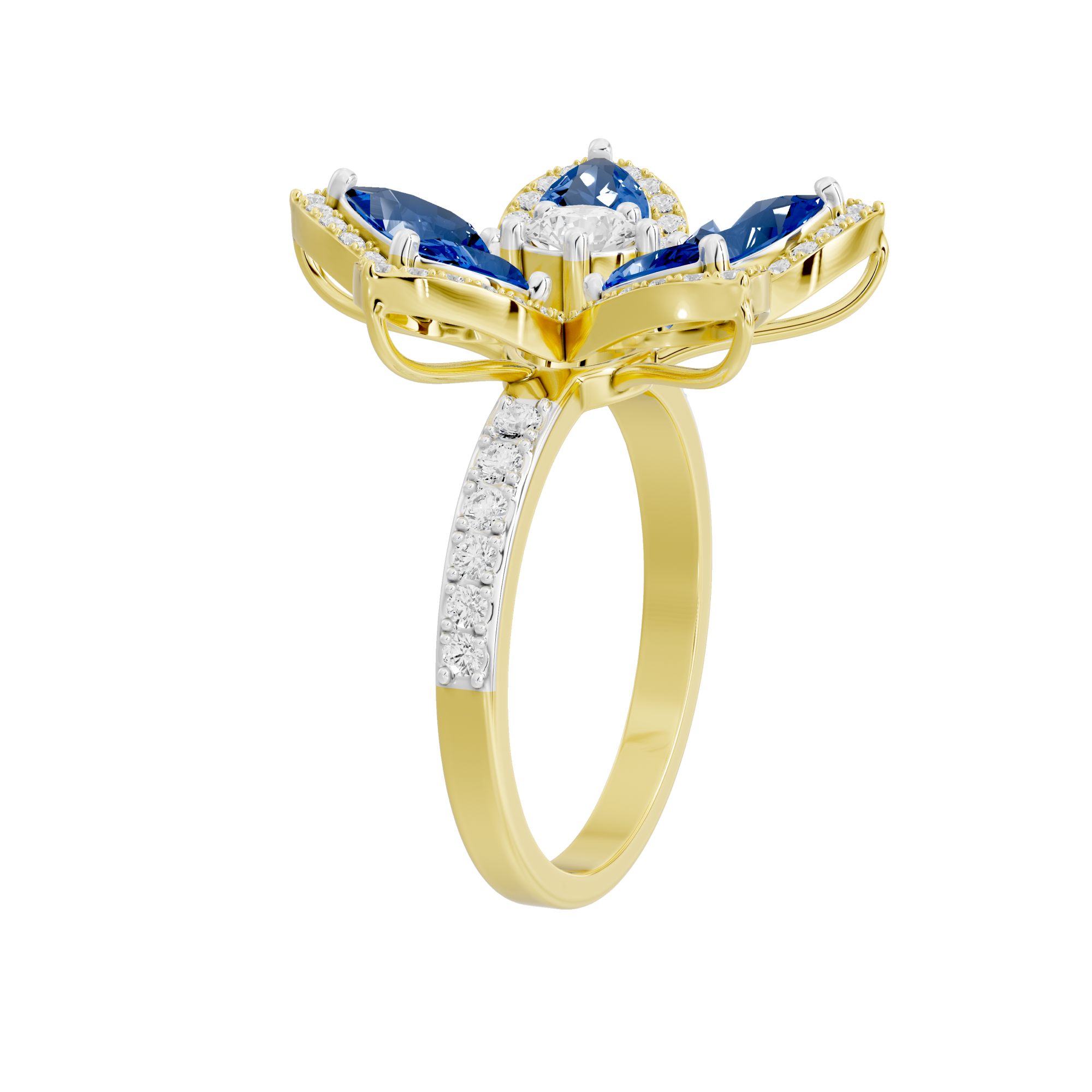 Blue Blooming 1.1 Carat Lab Grown Diamond Ring