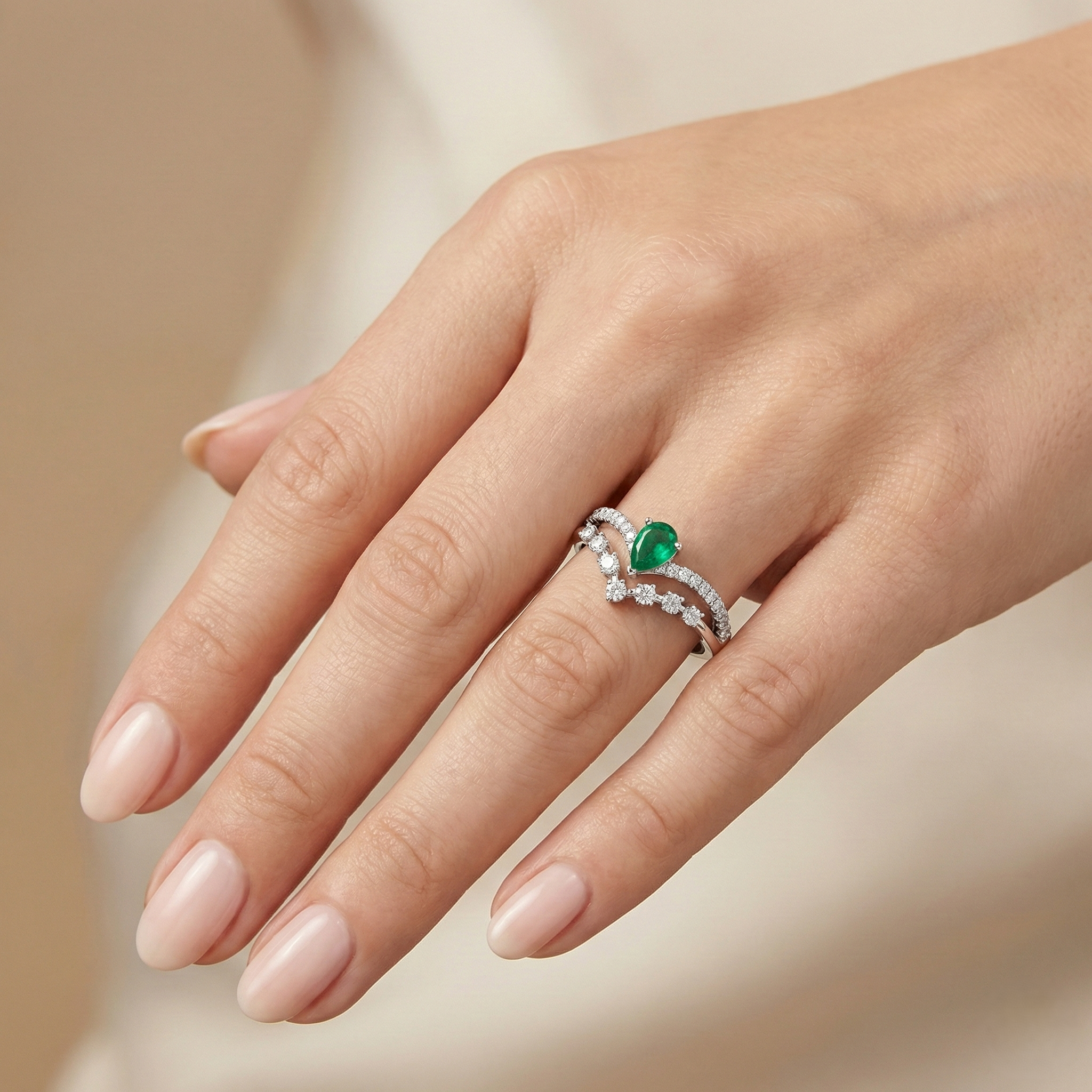 Emerald Crest - Lab Diamond Ring