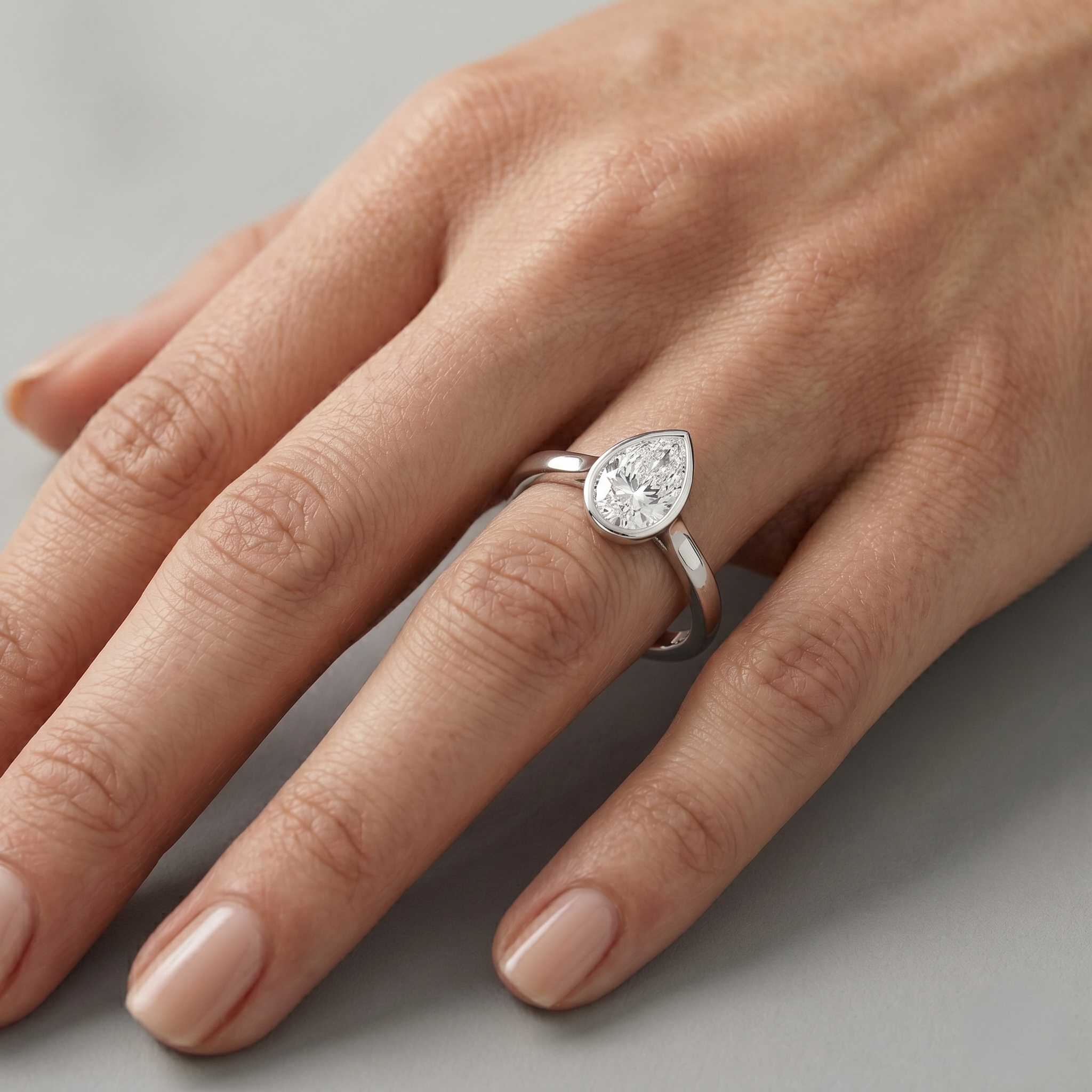 Pear Singula - Lab Diamond Ring