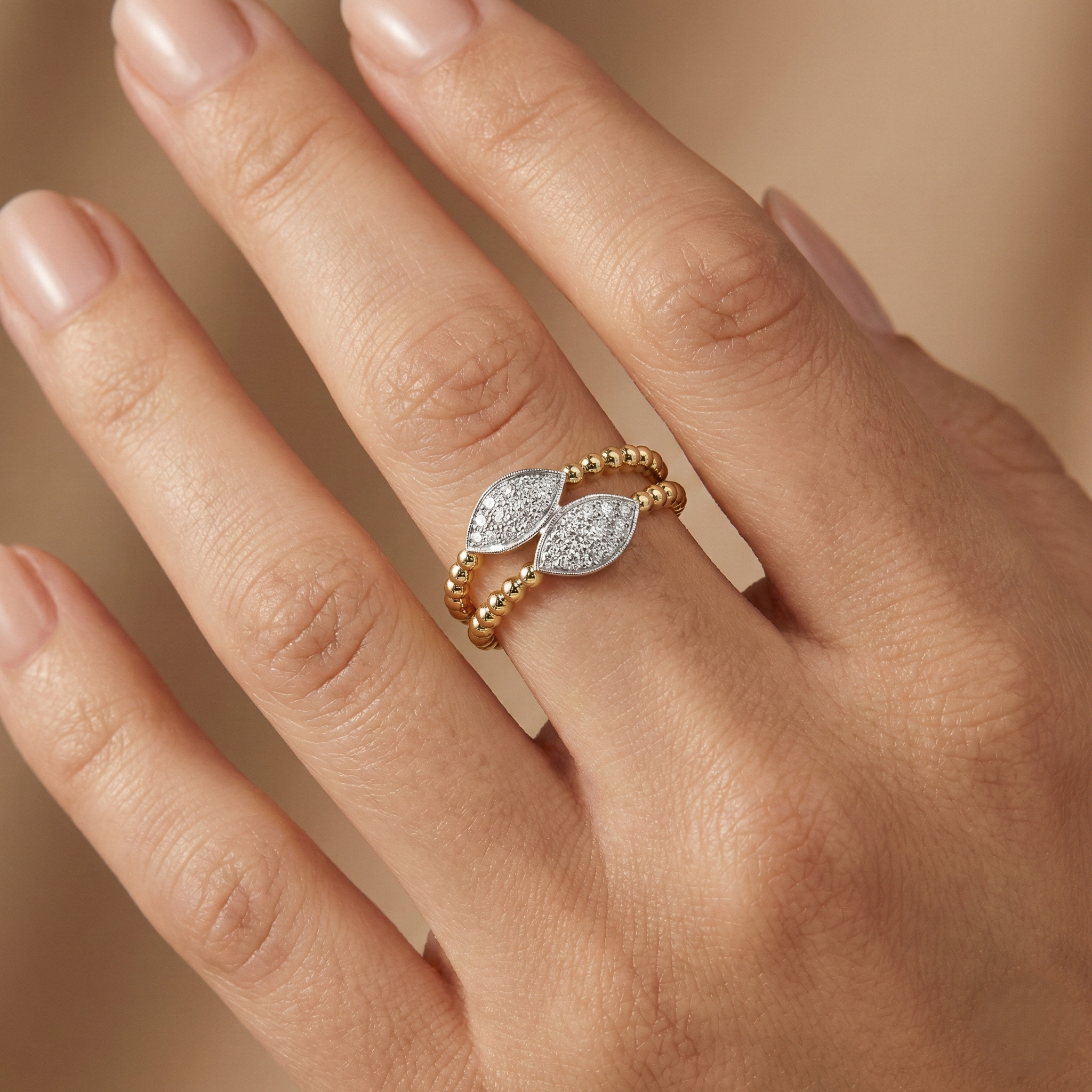 Dual Fusion Band - Lab Diamond Ring