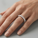 Pear Parade Half Eternity Band - Lab Diamond Ring