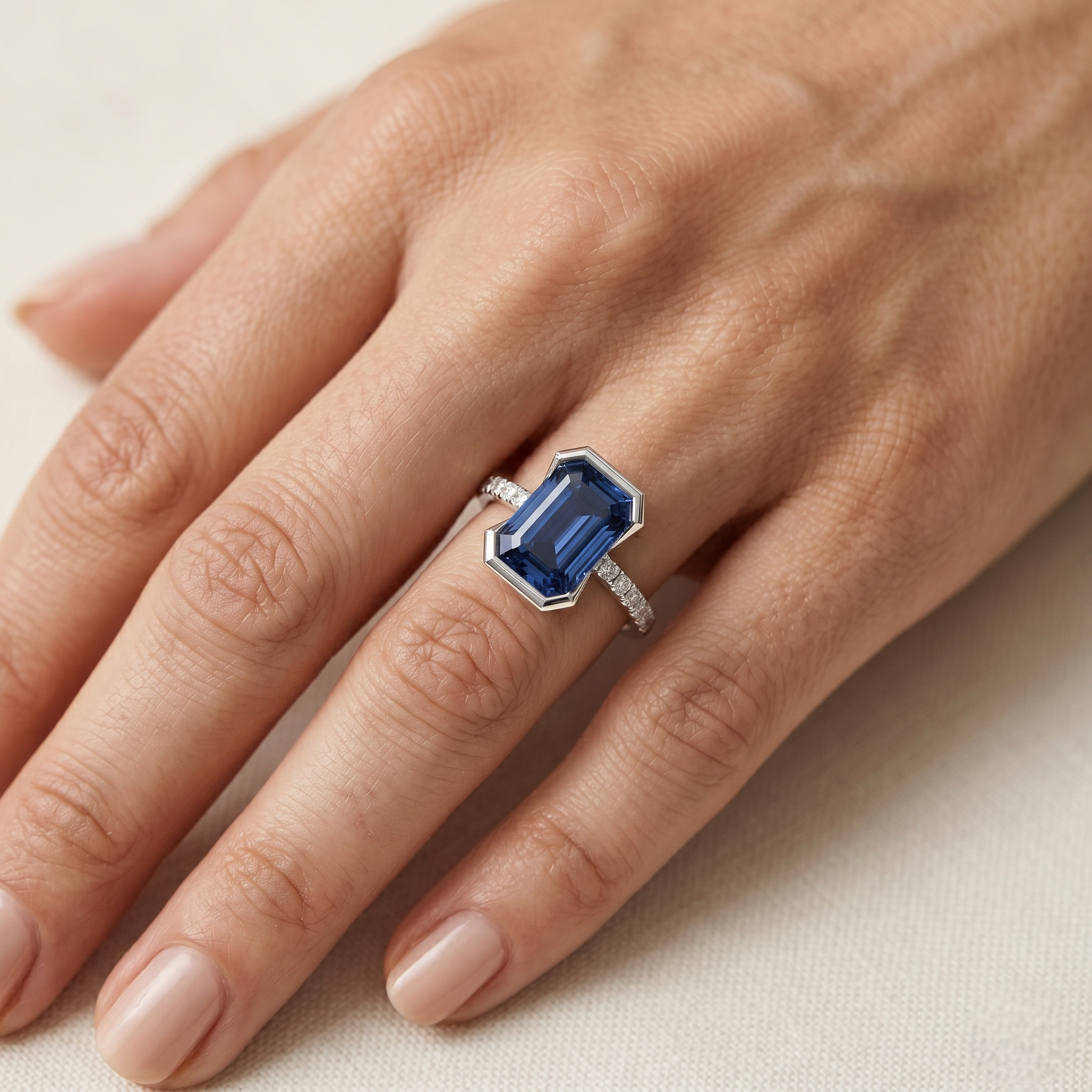 Skyfall Bezel - Lab Diamond Ring