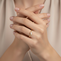 Lattice Marquise - Lab Diamond Ring