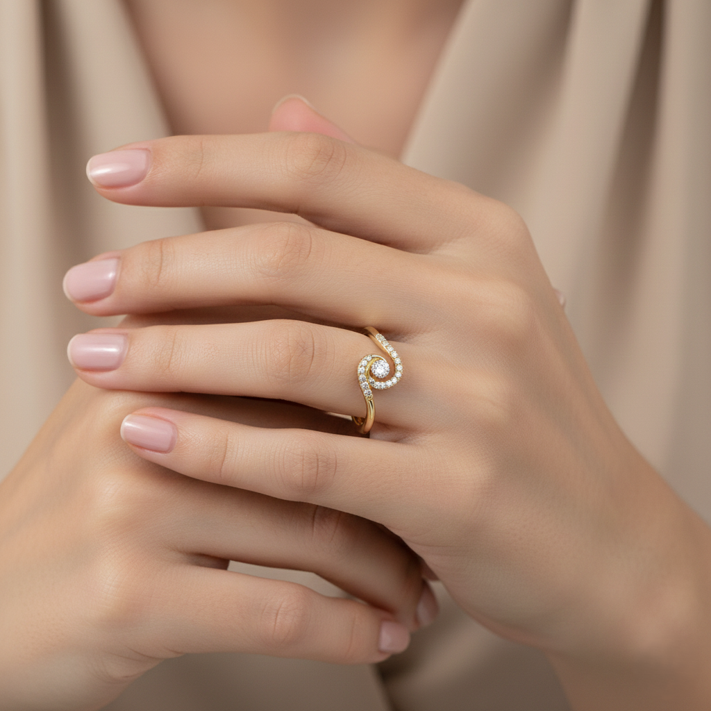 Swirl - Lab Diamond Ring