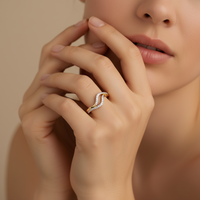 Wavebind - Lab Diamond Ring