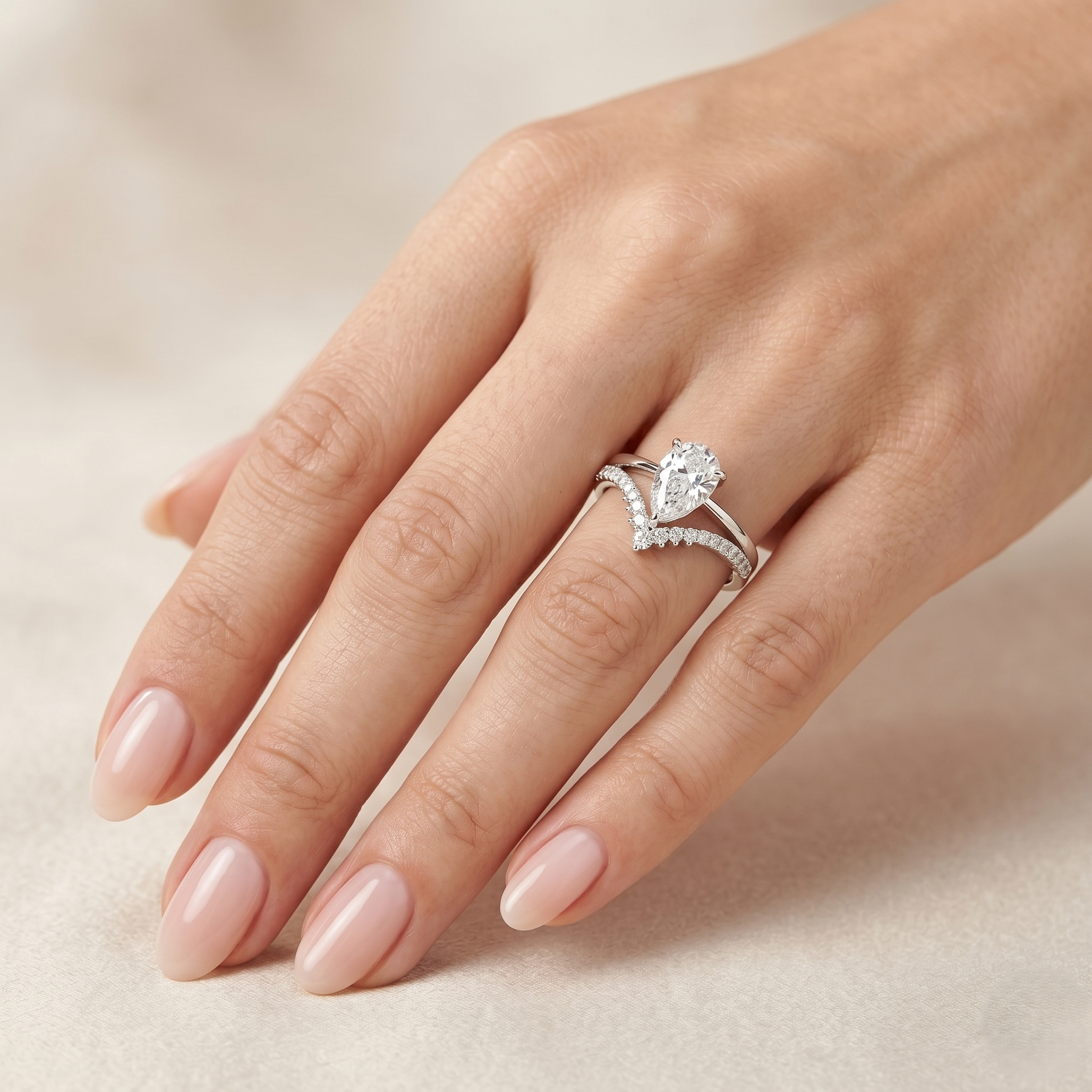 Teardrop Flex - Lab Diamond Ring