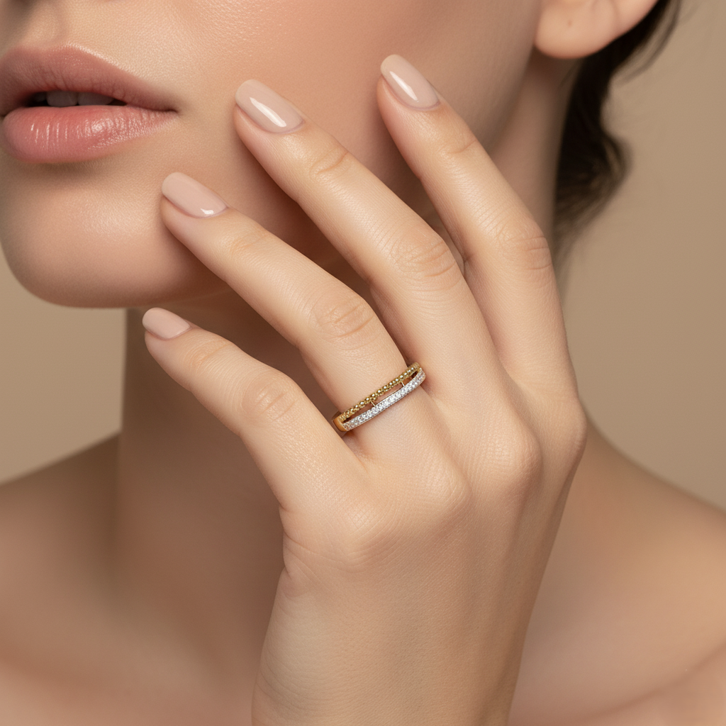 Threadline Band - Lab Diamond Ring