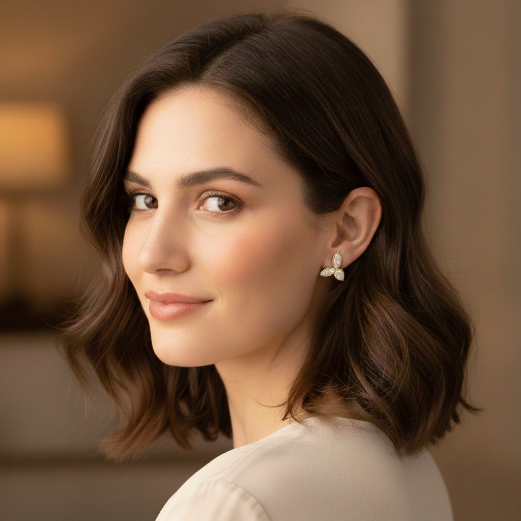 Trillium Gold earrings