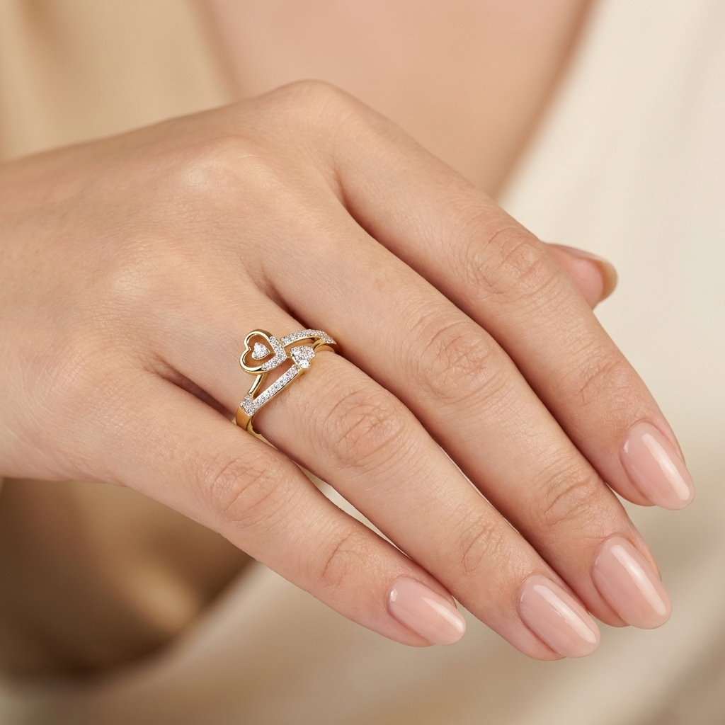 Heartline Merge - Lab Diamond Ring