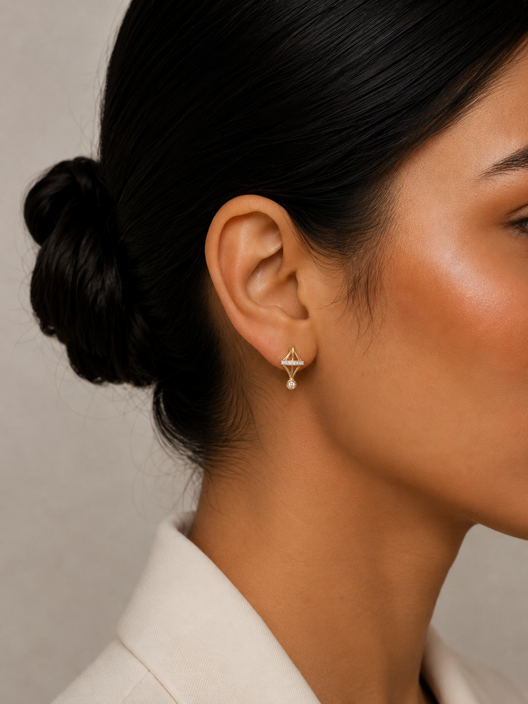 Geo Charm - Lab Diamond Earrings
