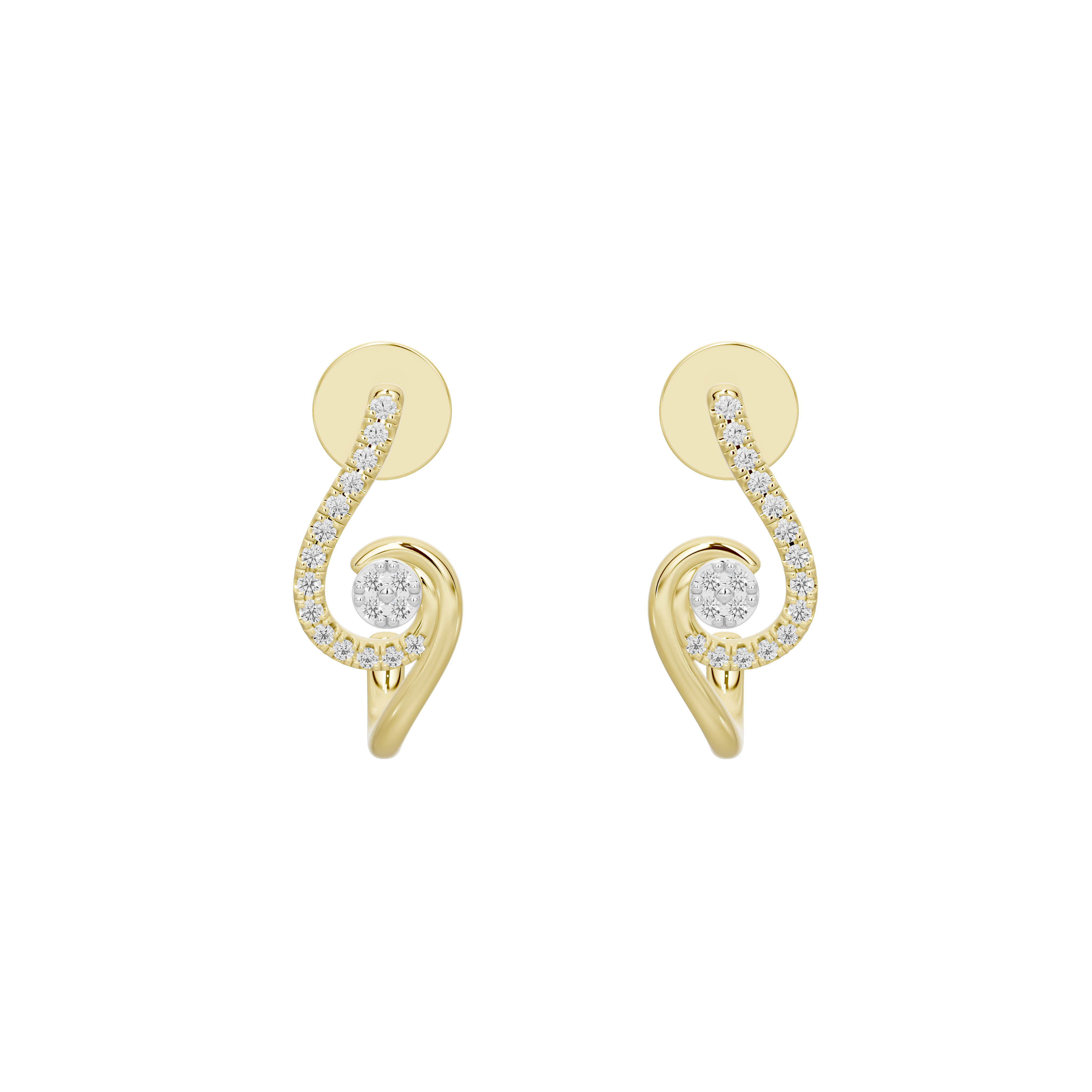 Swirl - Lab Diamond Earrings