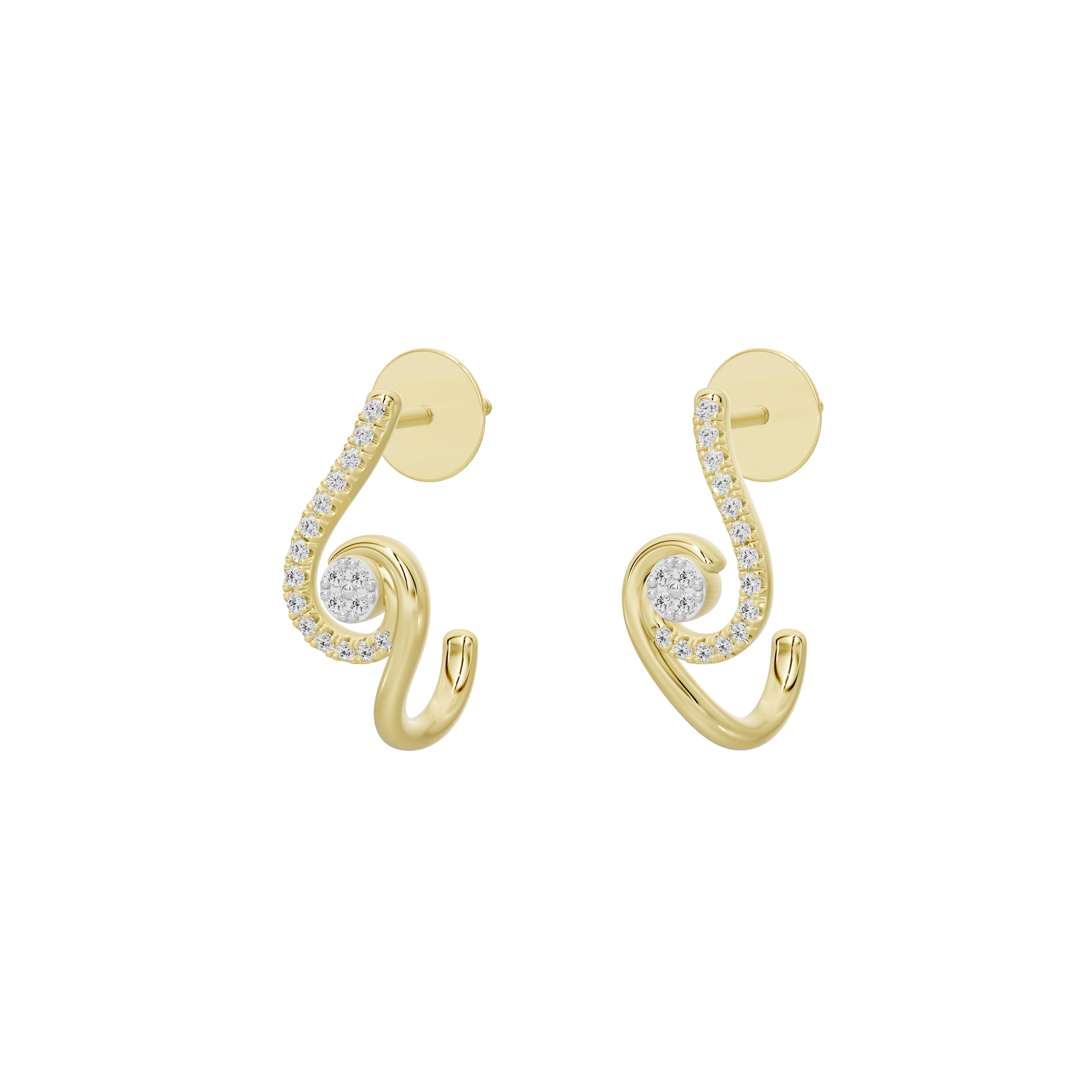 Swirl - Lab Diamond Earrings