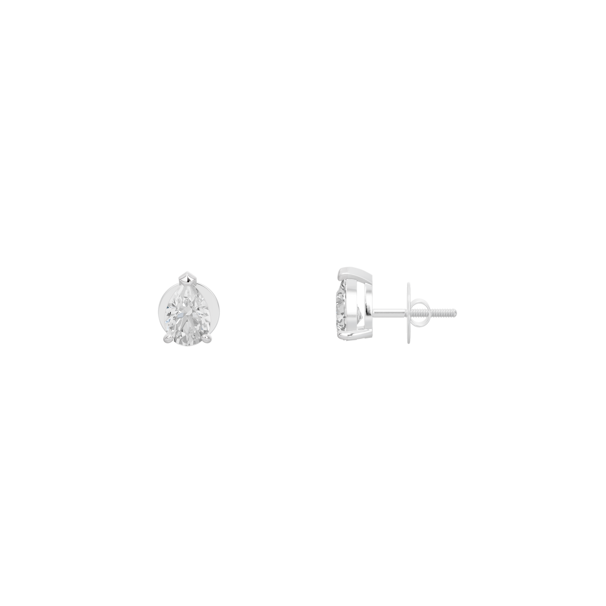 Elin Pear Stud Lab Diamond Earrings