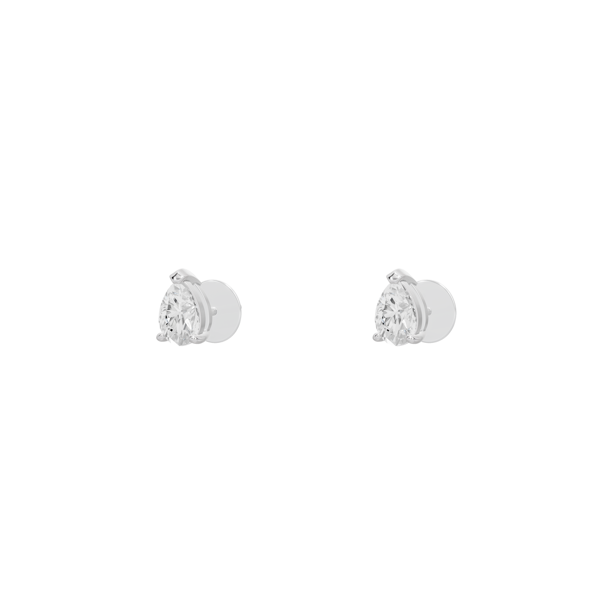 925 sterling silver lab diamond pear stud earrings with halo setting