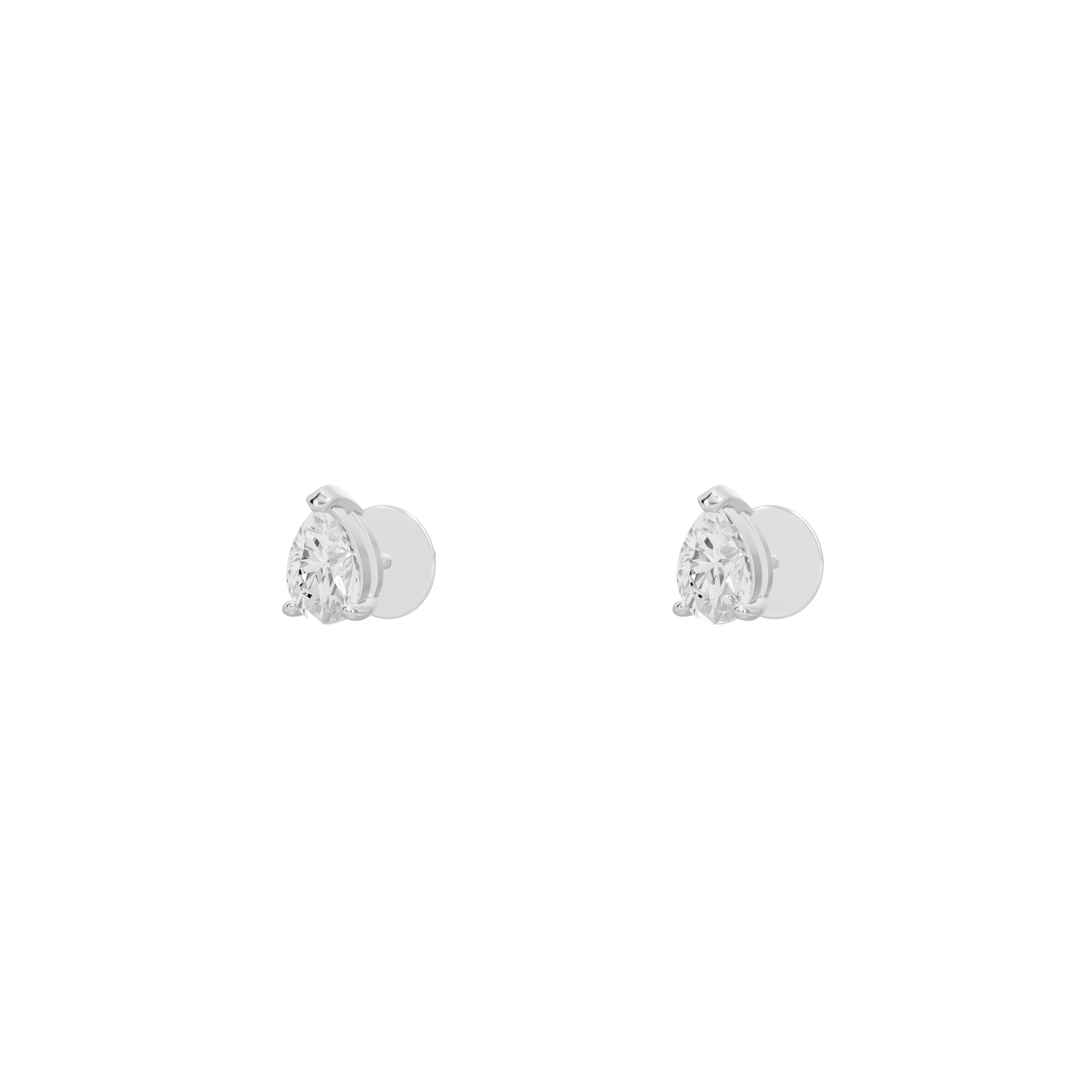 Elin Pear Stud Lab Diamond Earrings