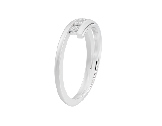 925 sterling silver lab diamond ring with raised prong setting and round stones