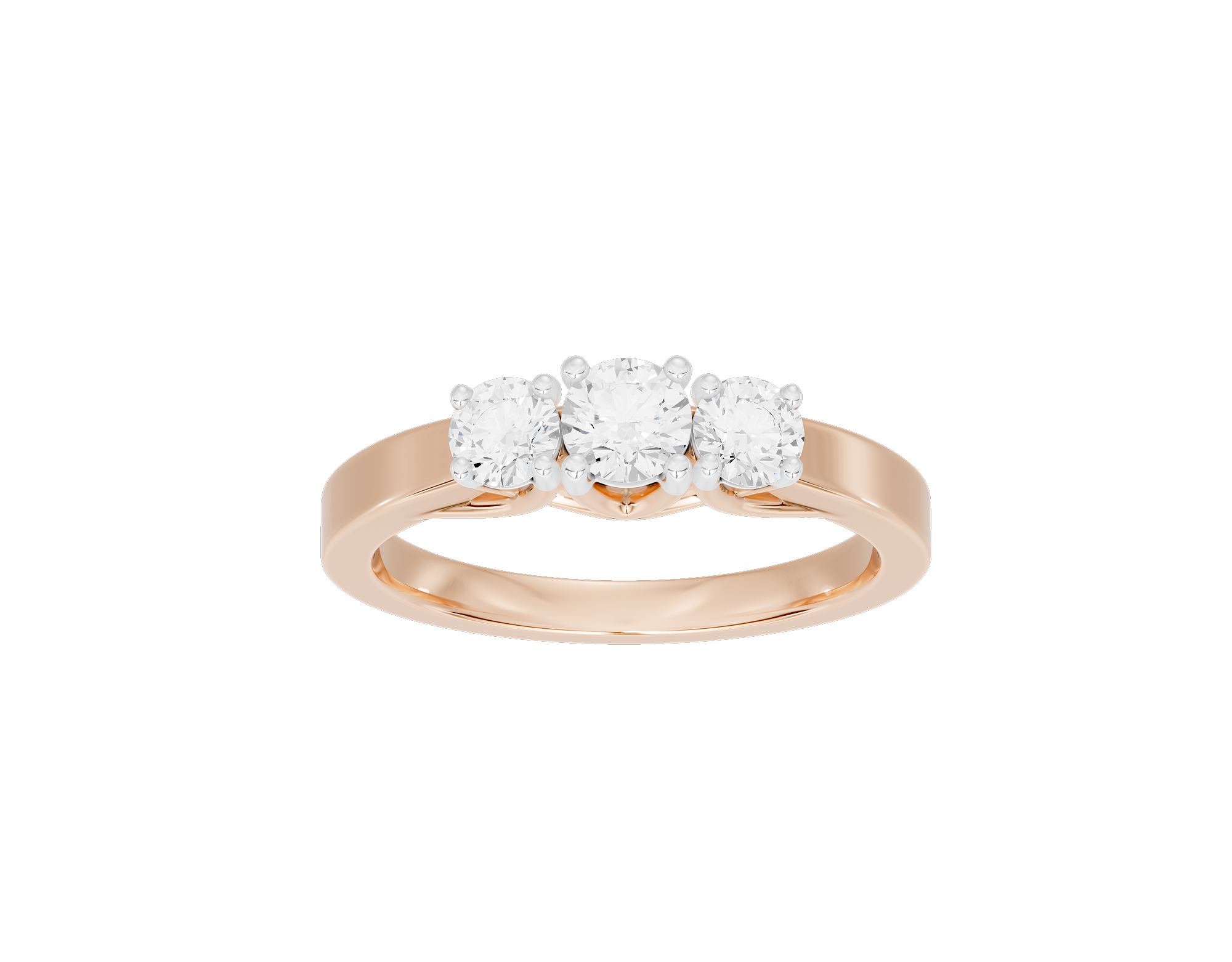 TrioShine 0.636 Carat Lab Grown Diamond Ring