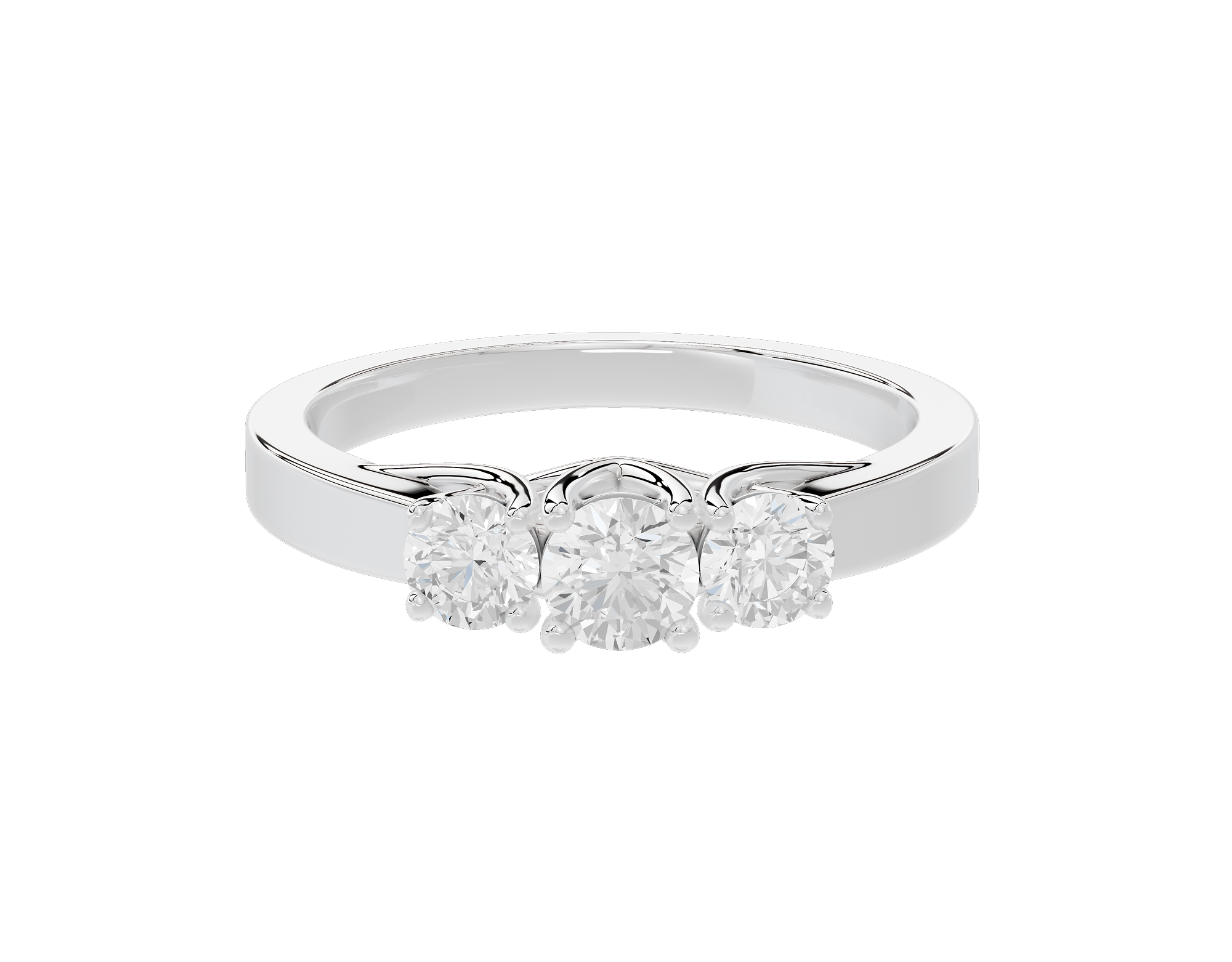 TrioShine 0.636 Carat Lab Grown Diamond Ring