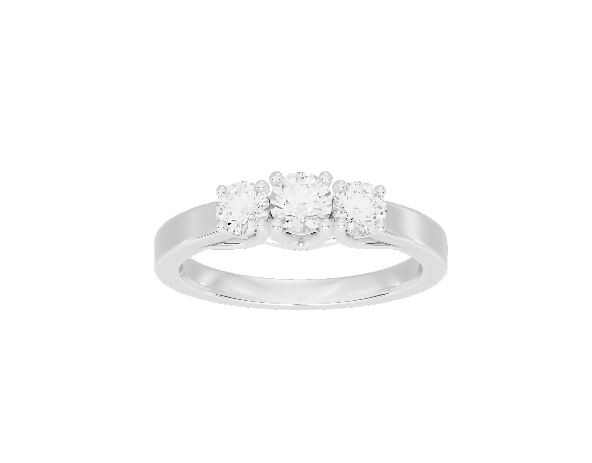 TrioShine 0.636 Carat Lab Grown Diamond Ring