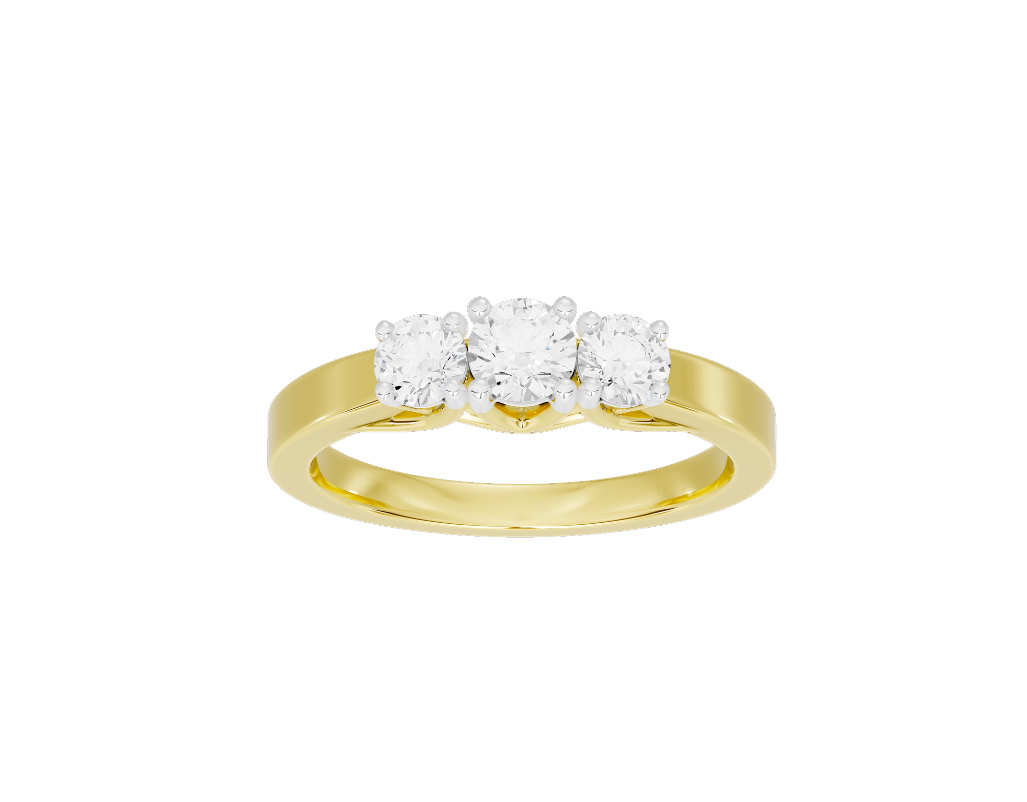 TrioShine 0.636 Carat Lab Grown Diamond Ring